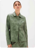 Sage Tailored Leather Jacket