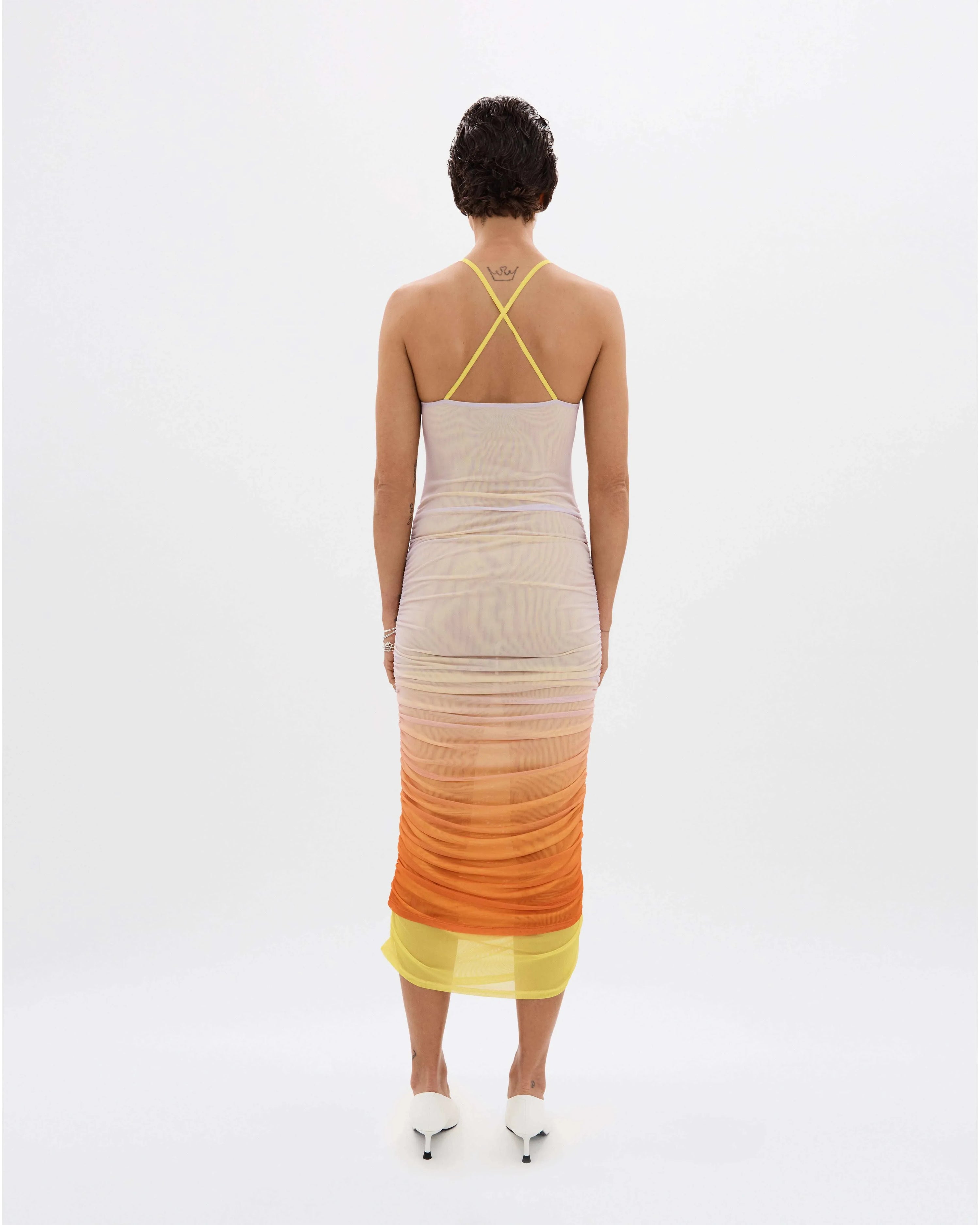 Dawn Floral Vela Mesh Dress - MUMA WORLD