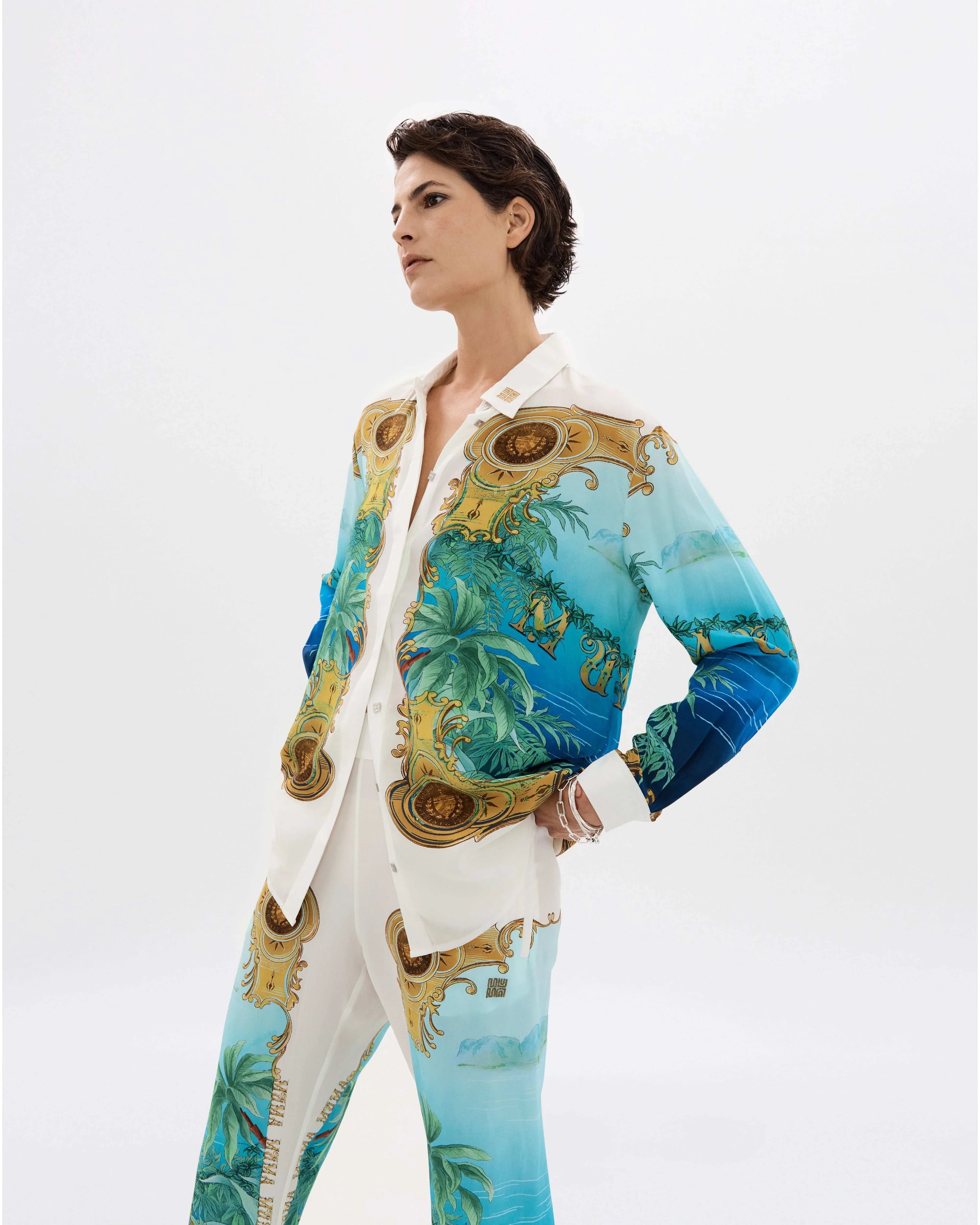 Blue Cigar Long Sleeve Shirt - MUMA WORLD