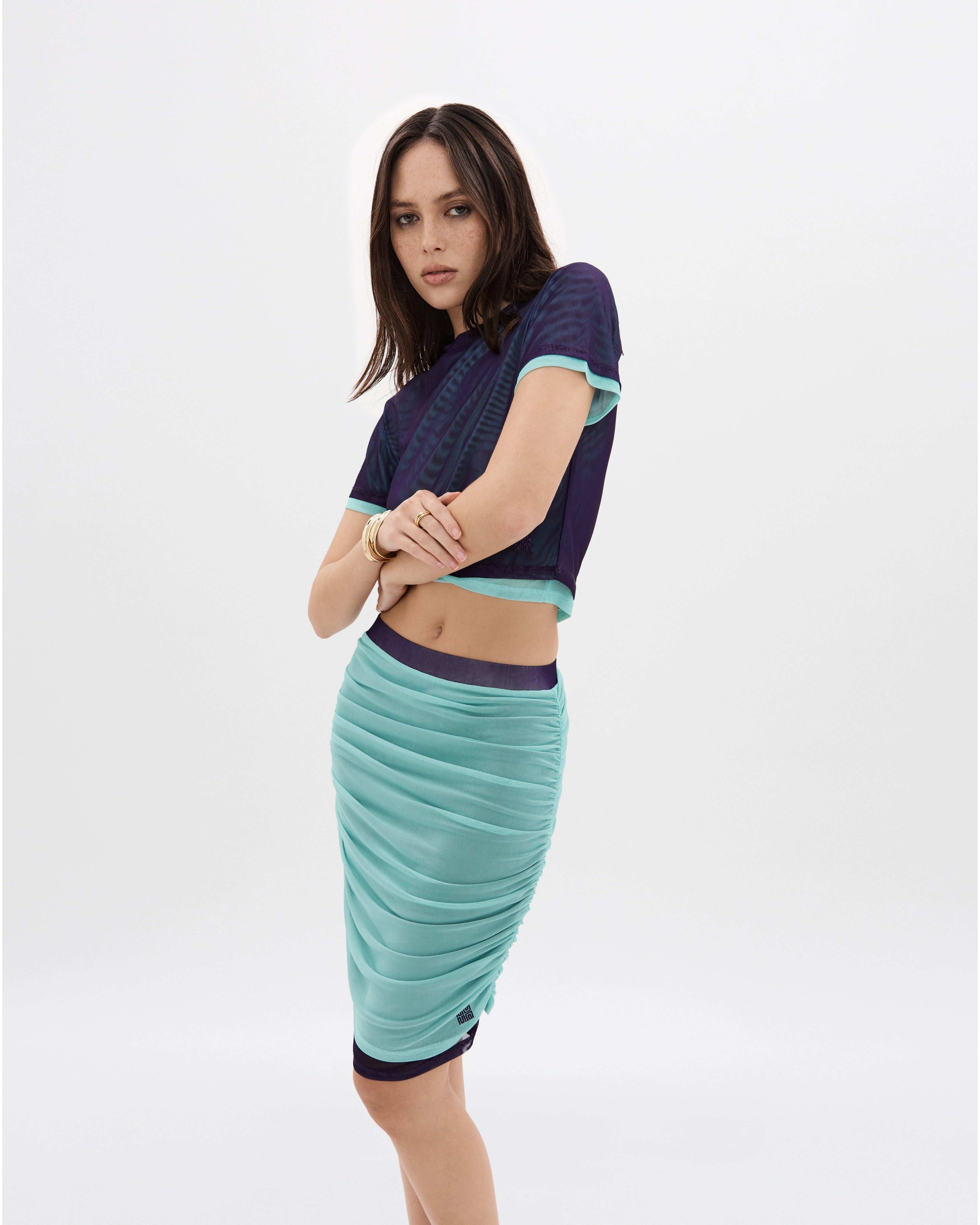 Cuban Nights Double Mesh Baby Tee