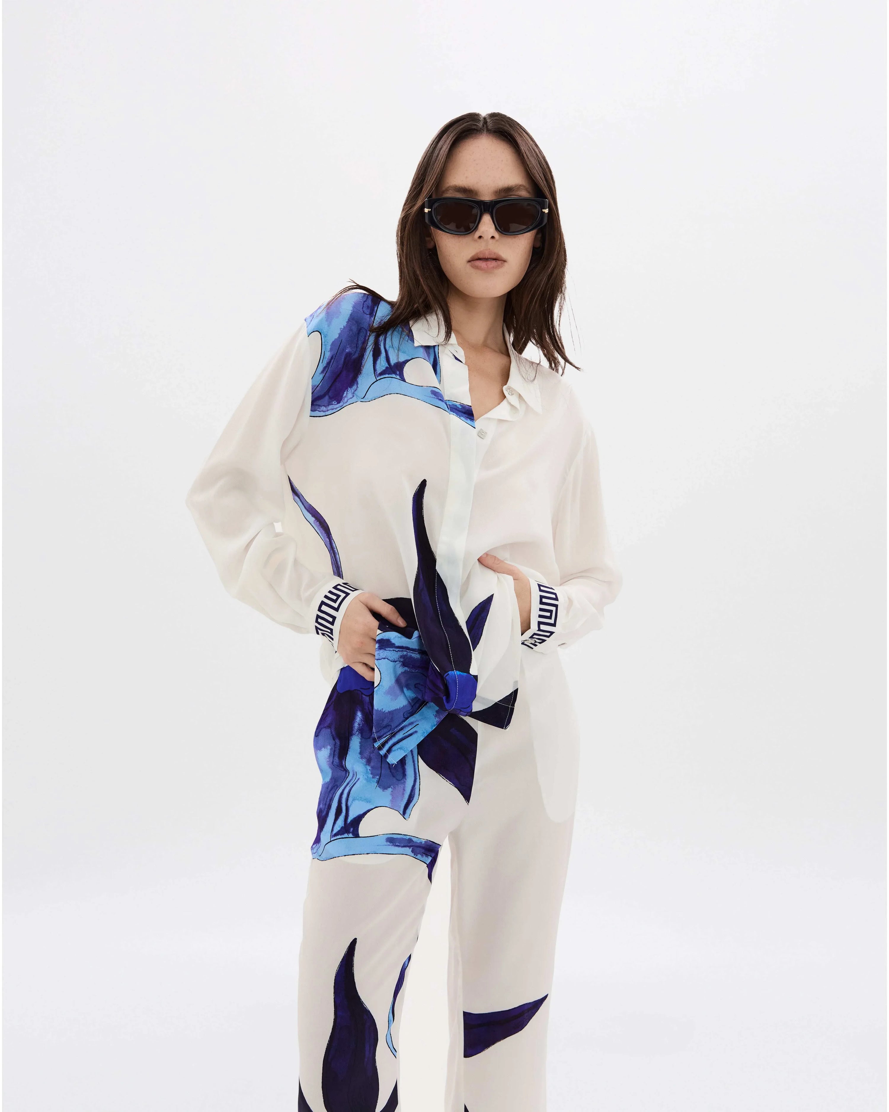 Ink Ghost Orchid Long Sleeve Shirt - MUMA WORLD