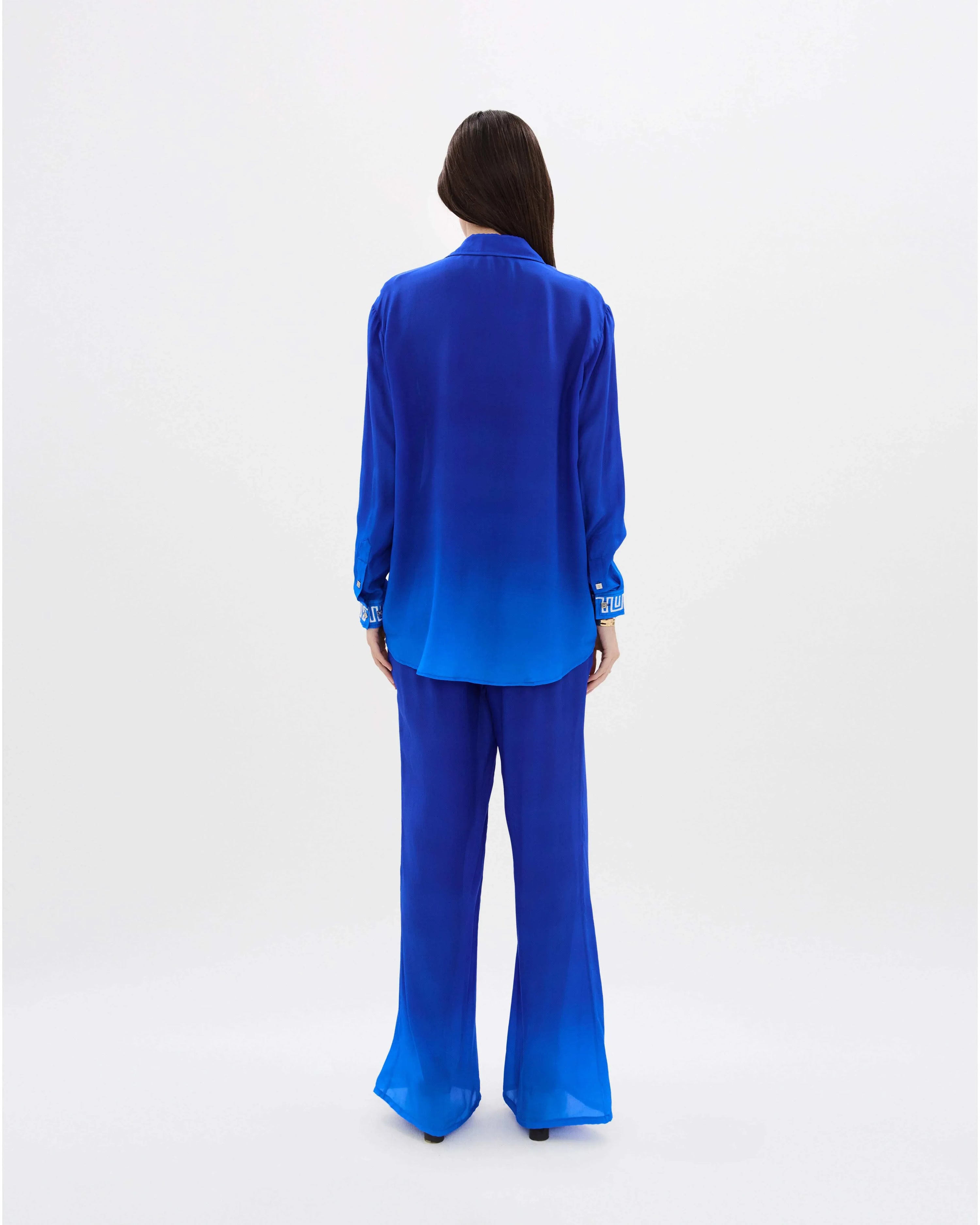 Cuban Nights Contrast Silk Chiffon Pants - MUMA WORLD