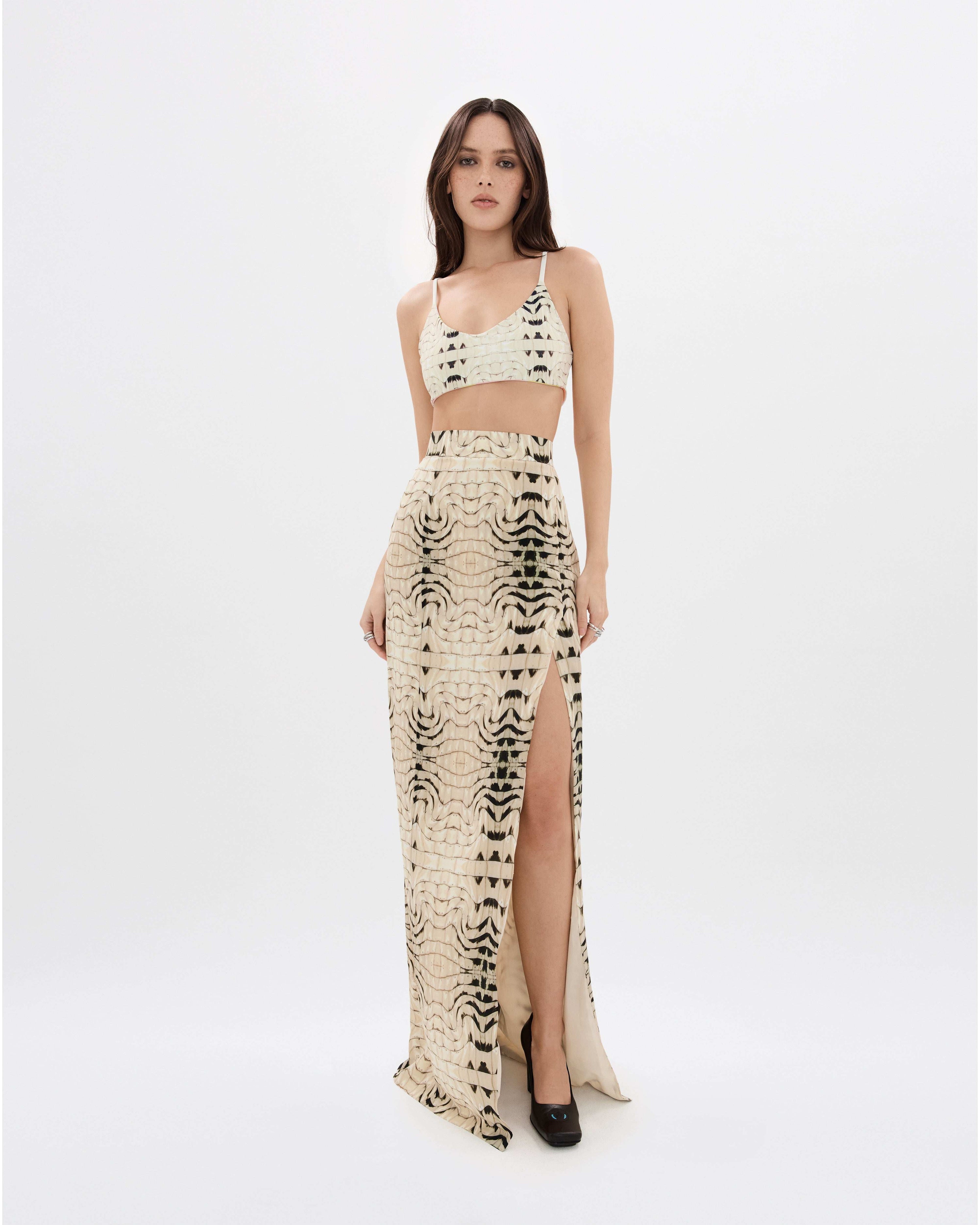 Cuban Crocodile Altas Tailored Skirt