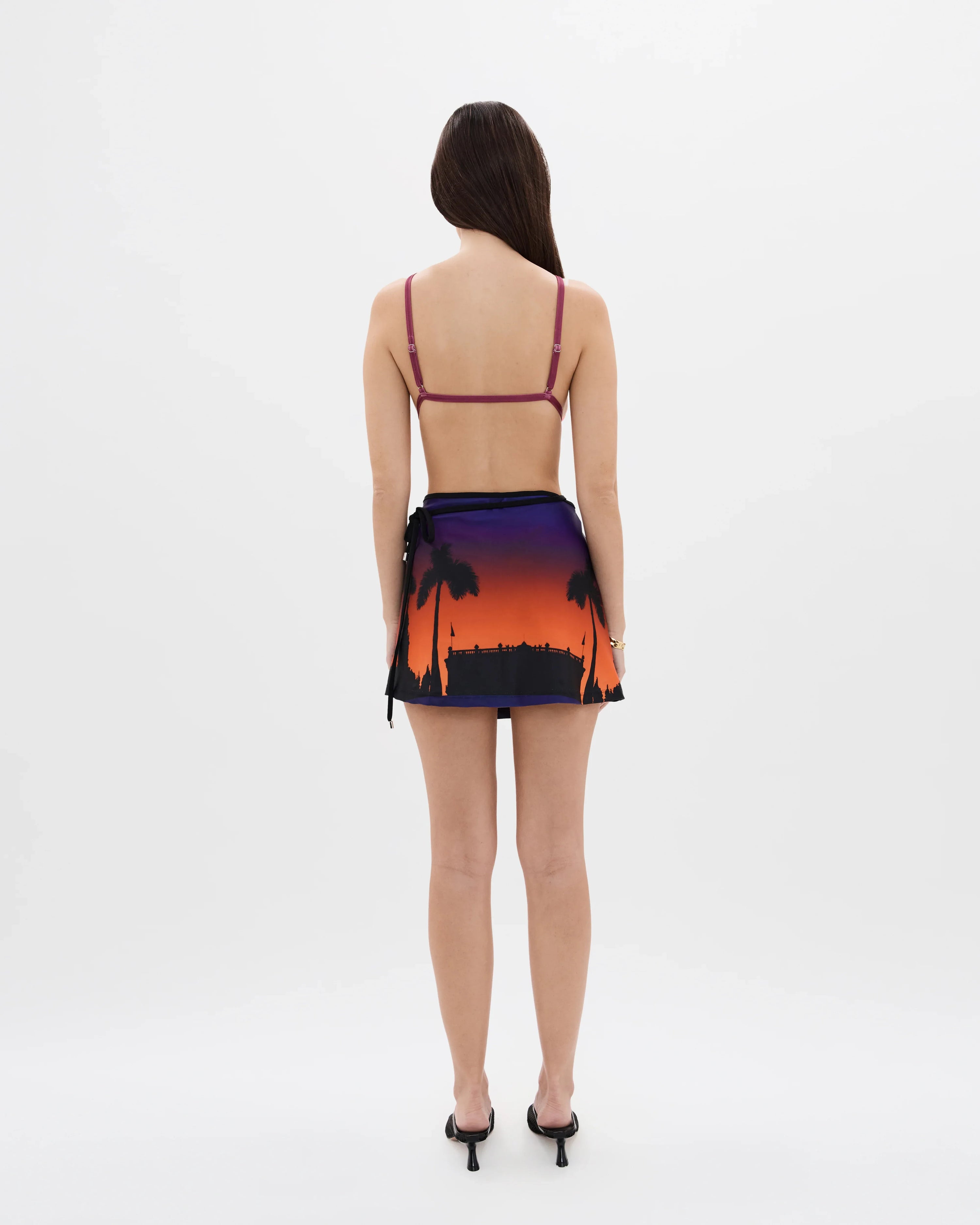 Havana Silhouette Eco-Poly Wrap Skirt - MUMA WORLD