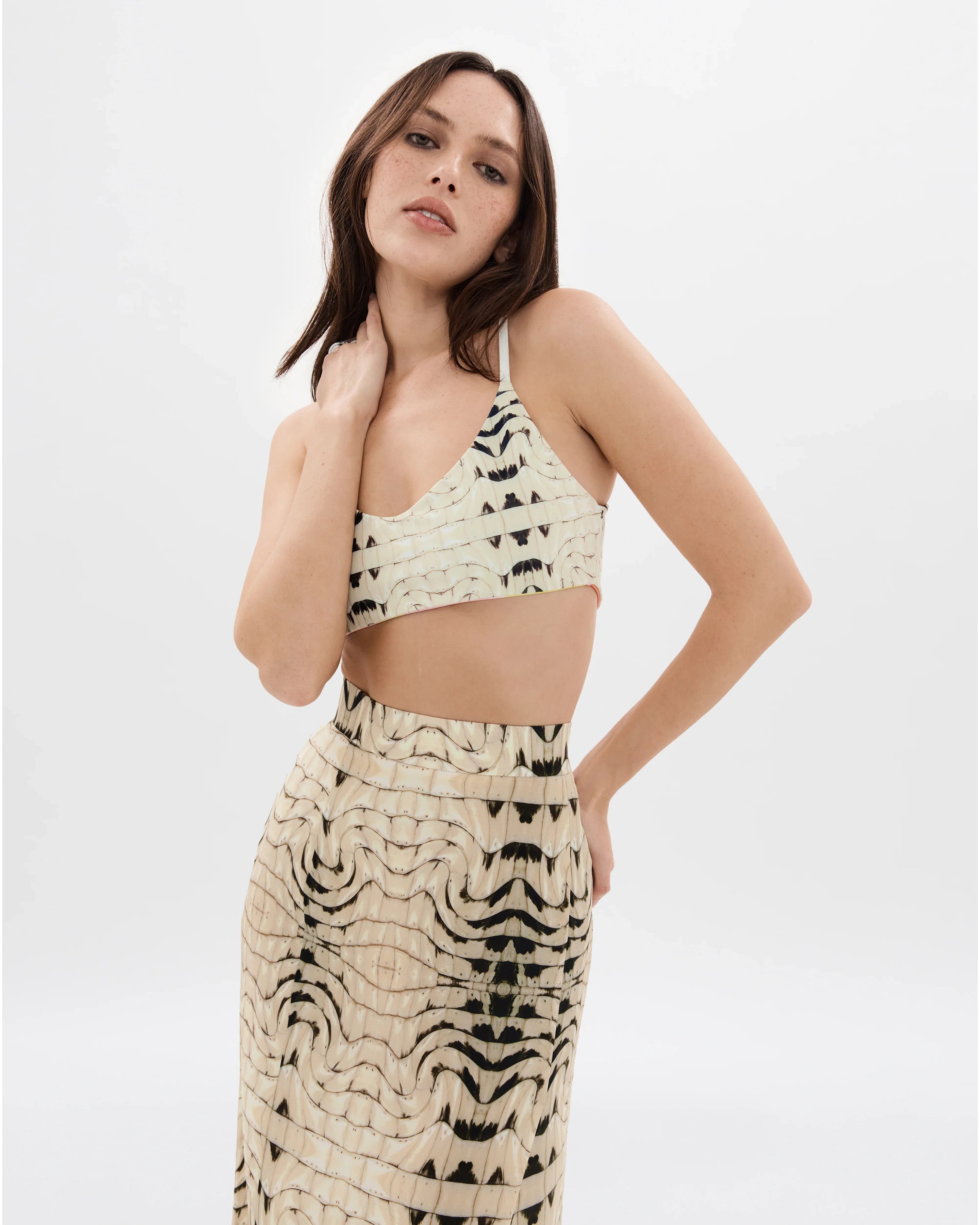 Cuban Croc Reversible Bandeau Bikini Top - MUMA WORLD