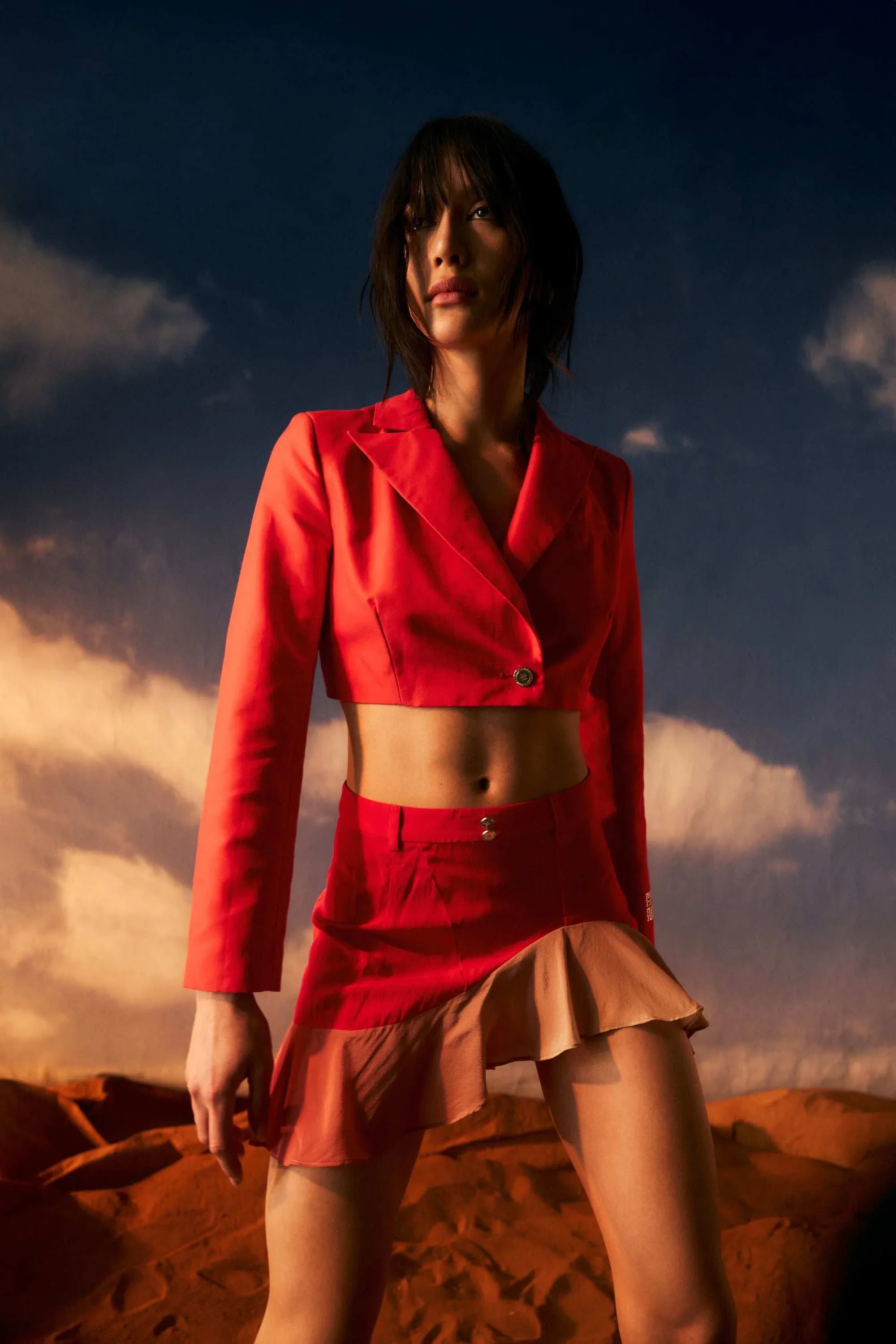 Cherry Frill Mini Skirt - MUMA WORLD