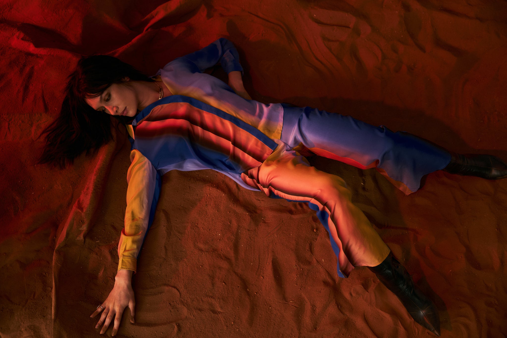 Nightfall Silk Chiffon Pants