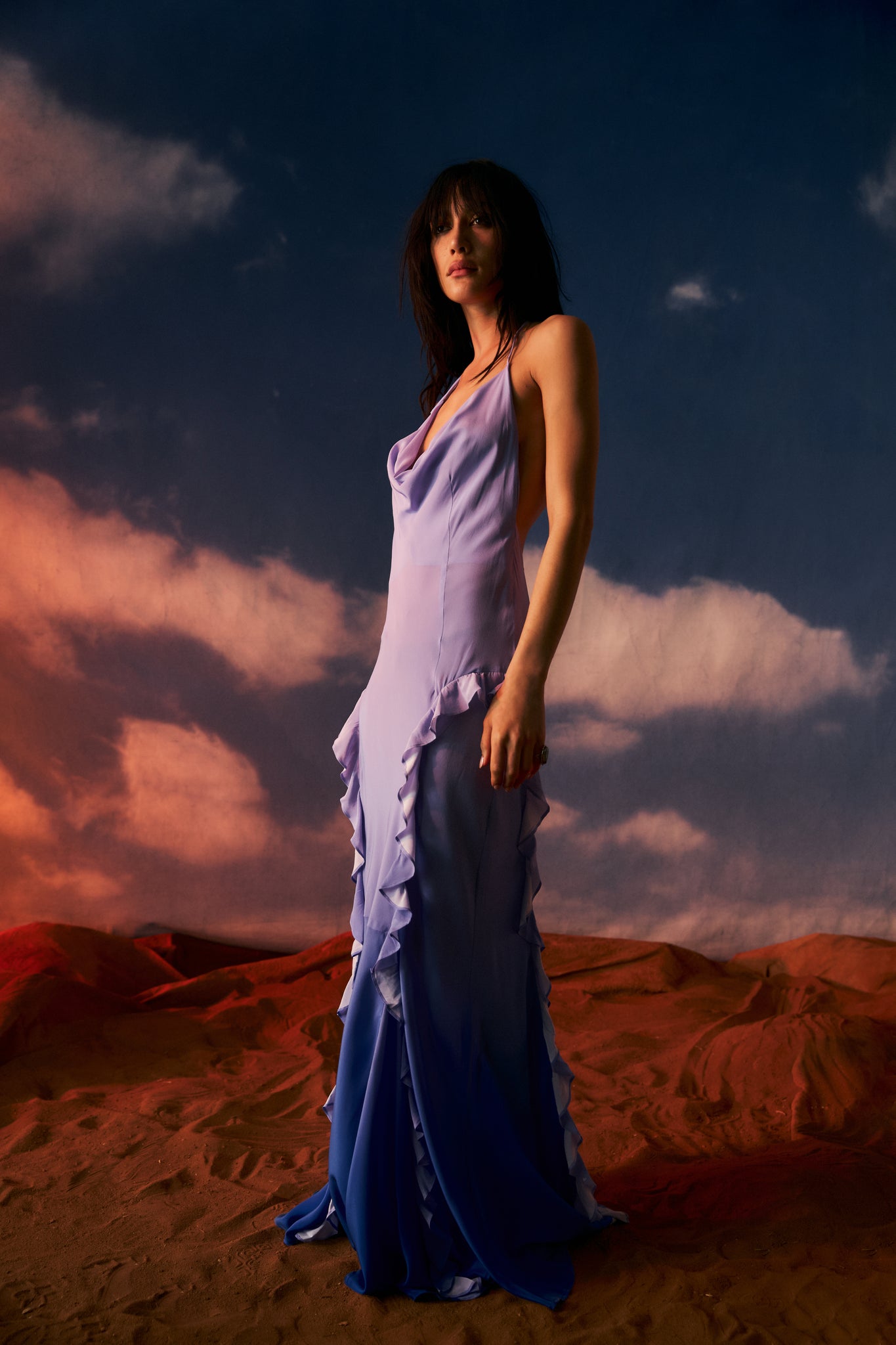 Nightfall Asta Ruffle Dress