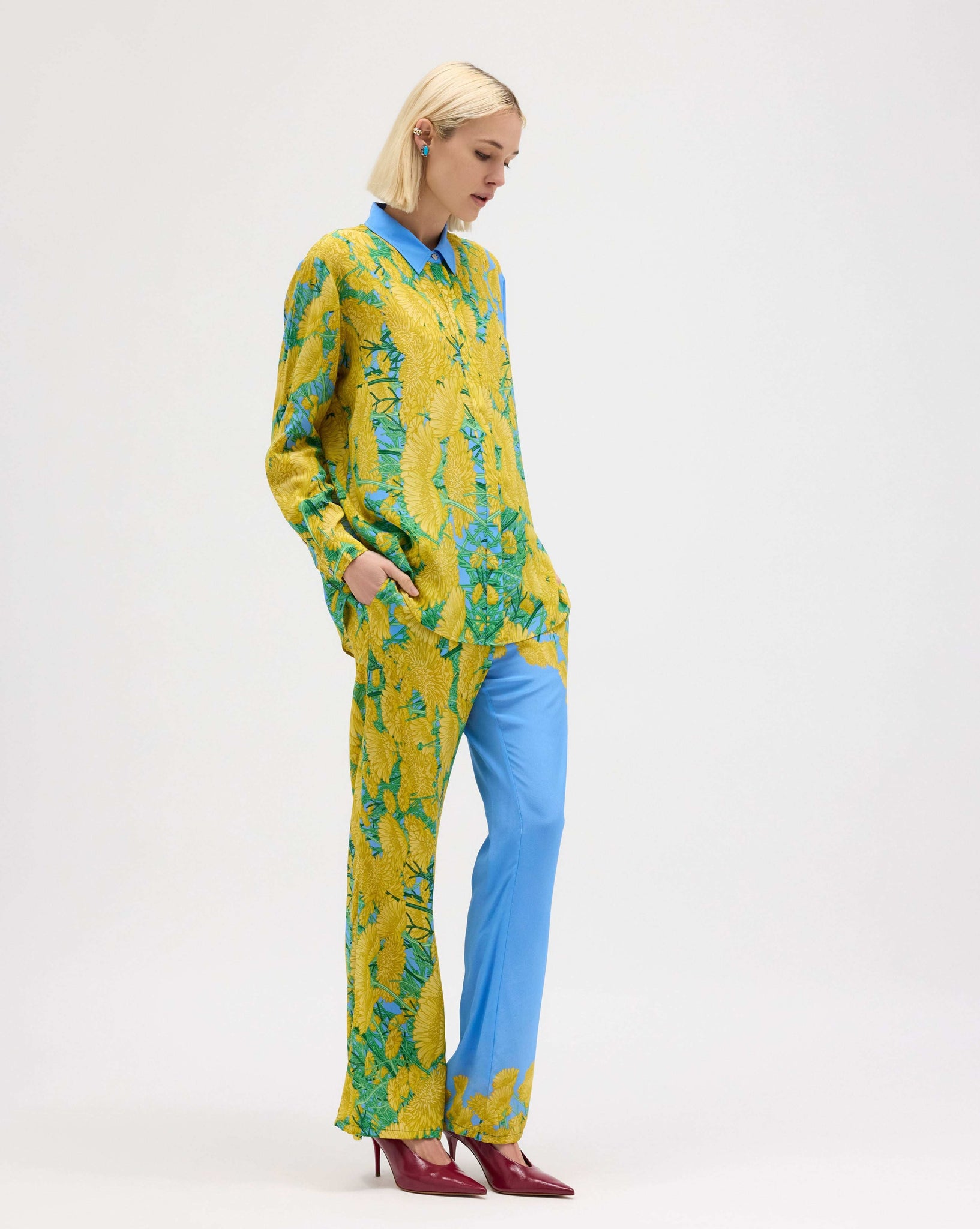 Dandelion Silk Chiffon Pants