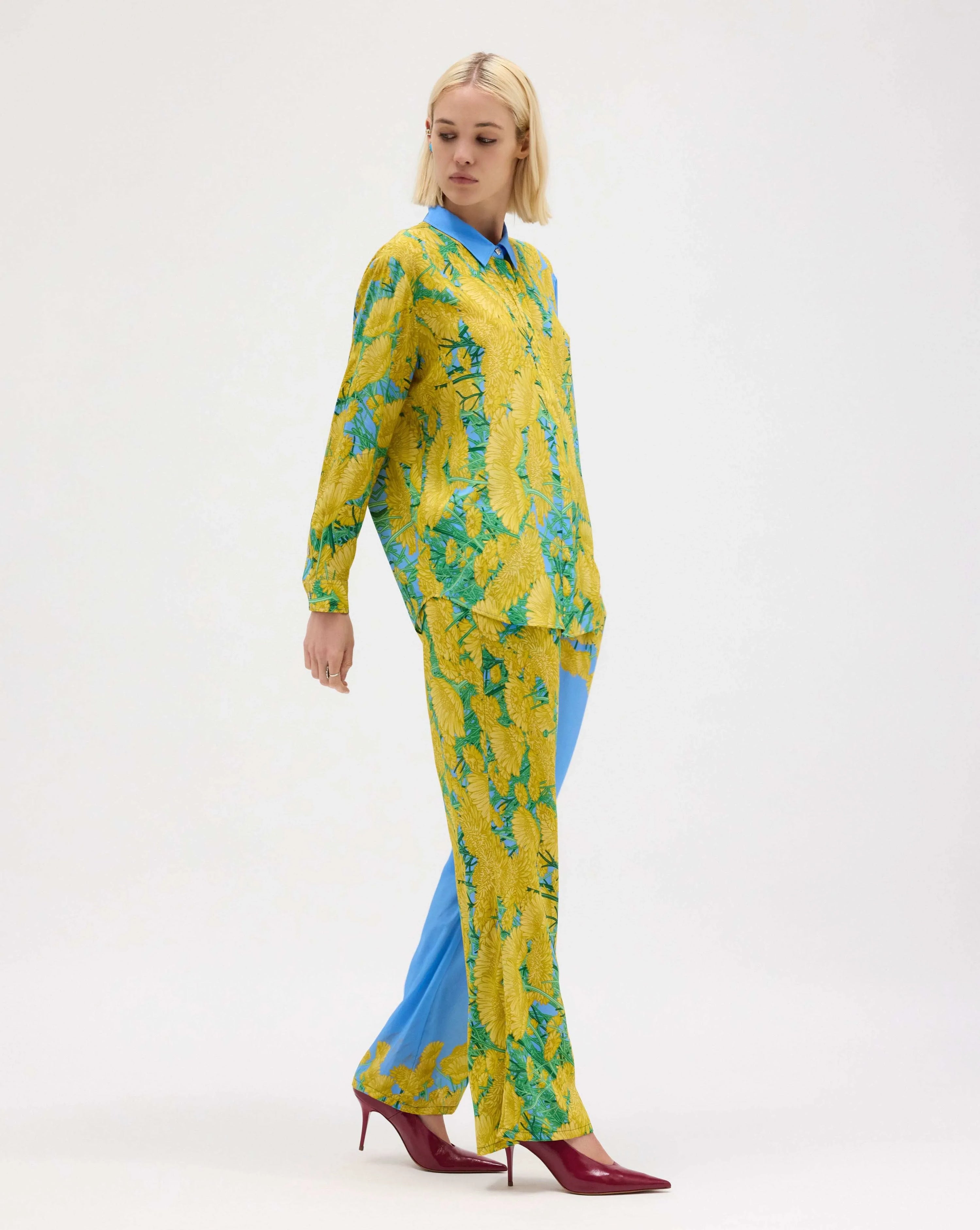 Dandelion Silk Chiffon Pants - MUMA WORLD