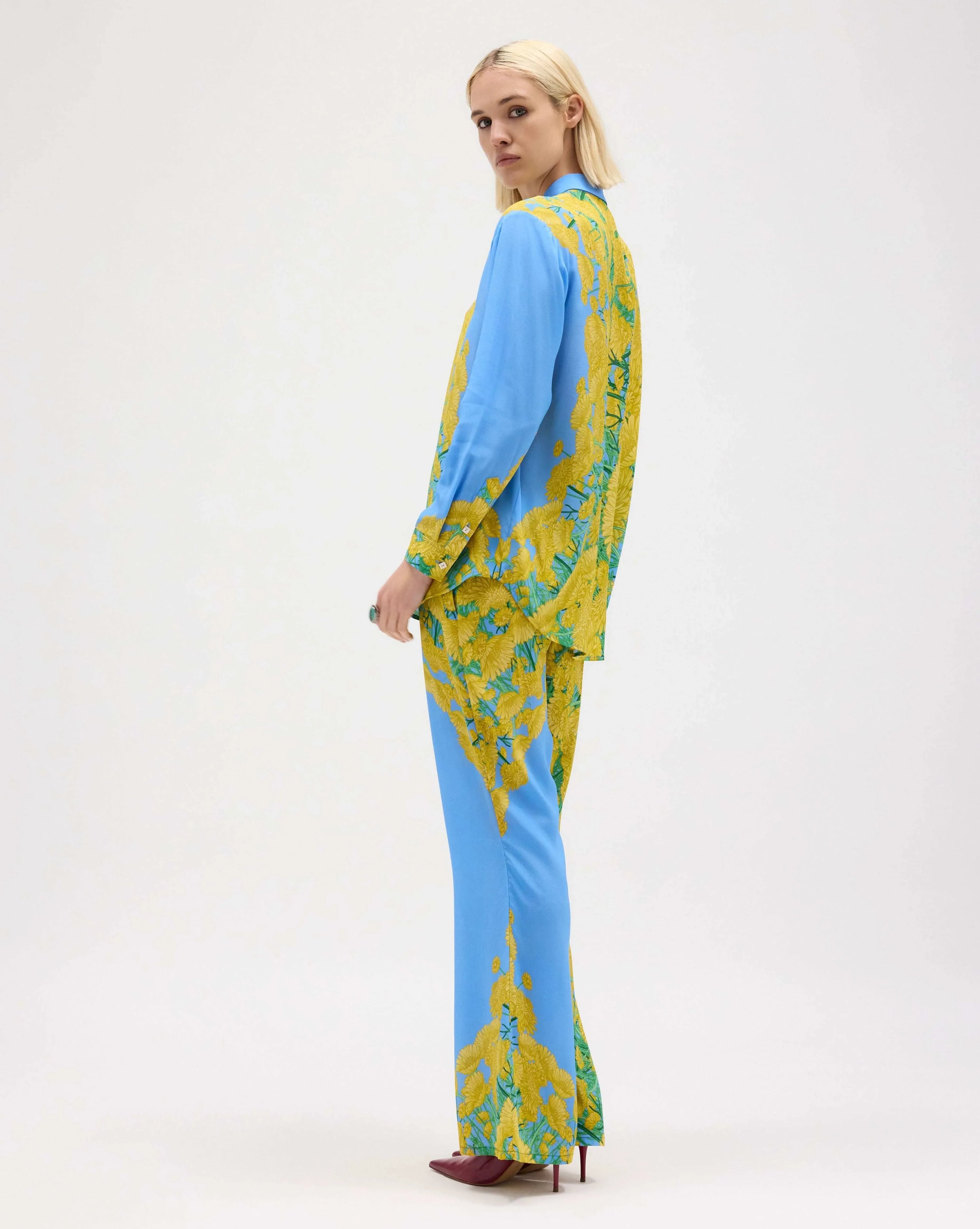 Dandelion Silk Chiffon Pants - MUMA WORLD