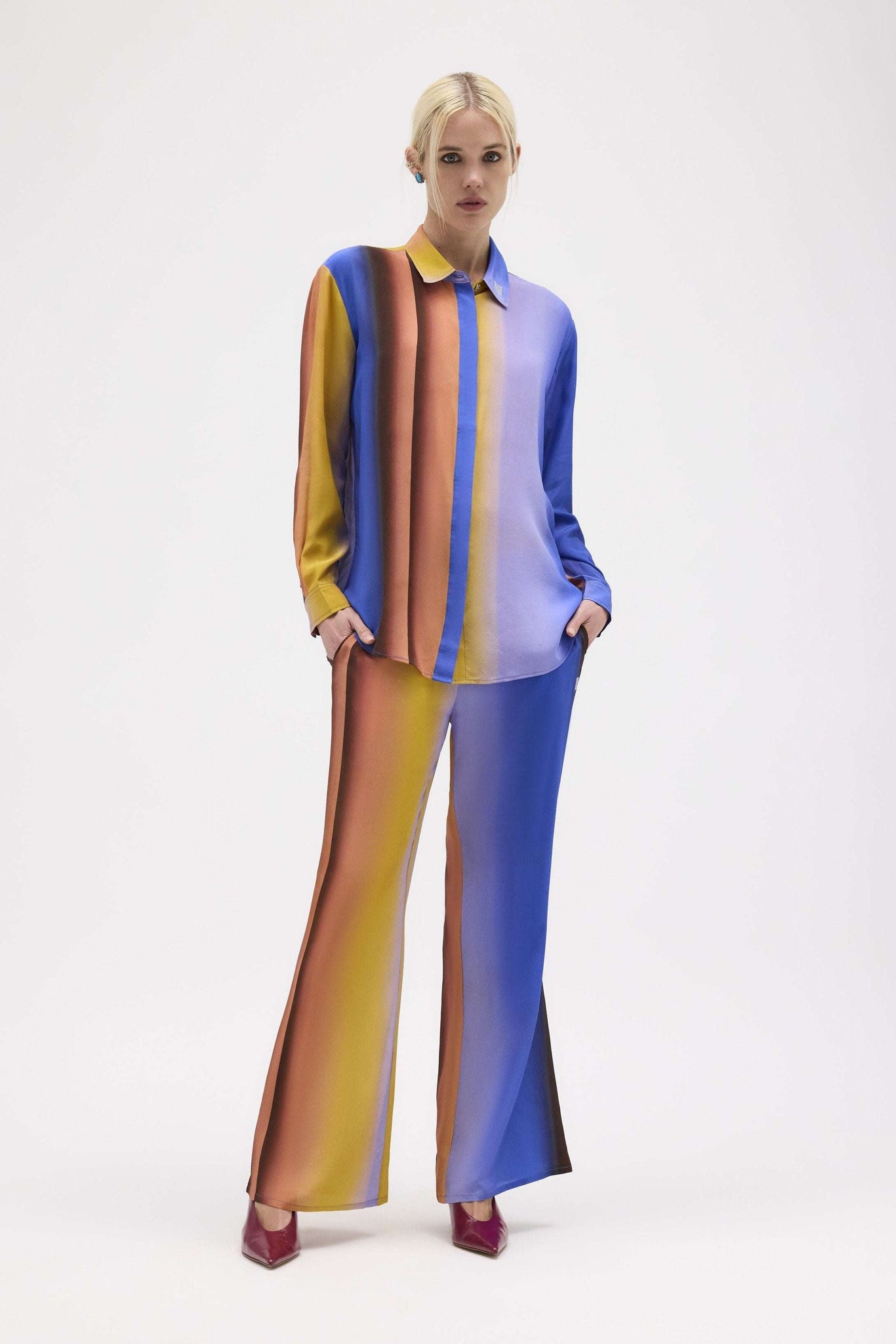 Nightfall Silk Chiffon Pants