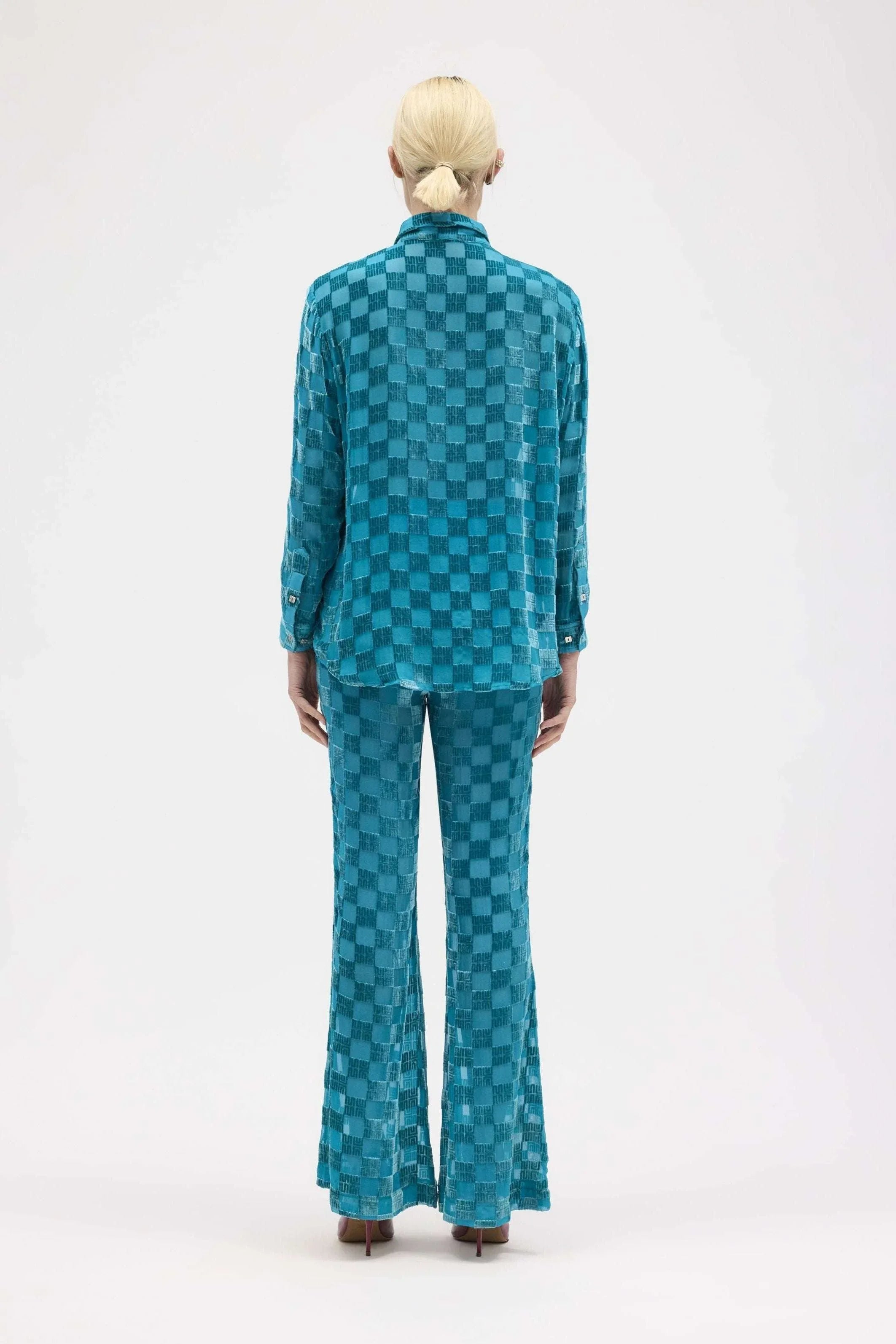 Sky Velvet Long Sleeve Shirt - MUMA WORLD