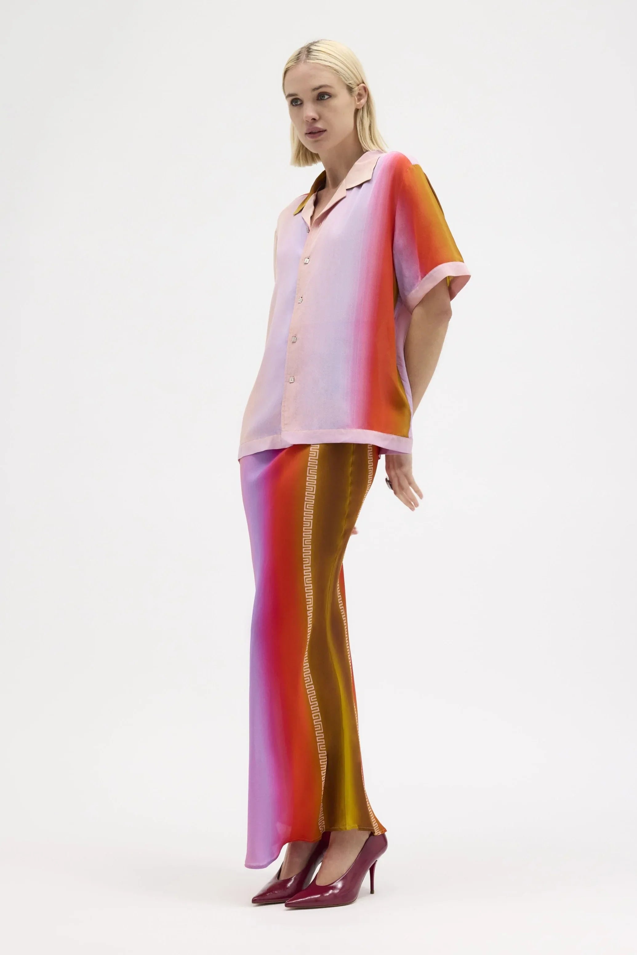 Mirage Silk Chiffon Short Sleeve Shirt - MUMA WORLD