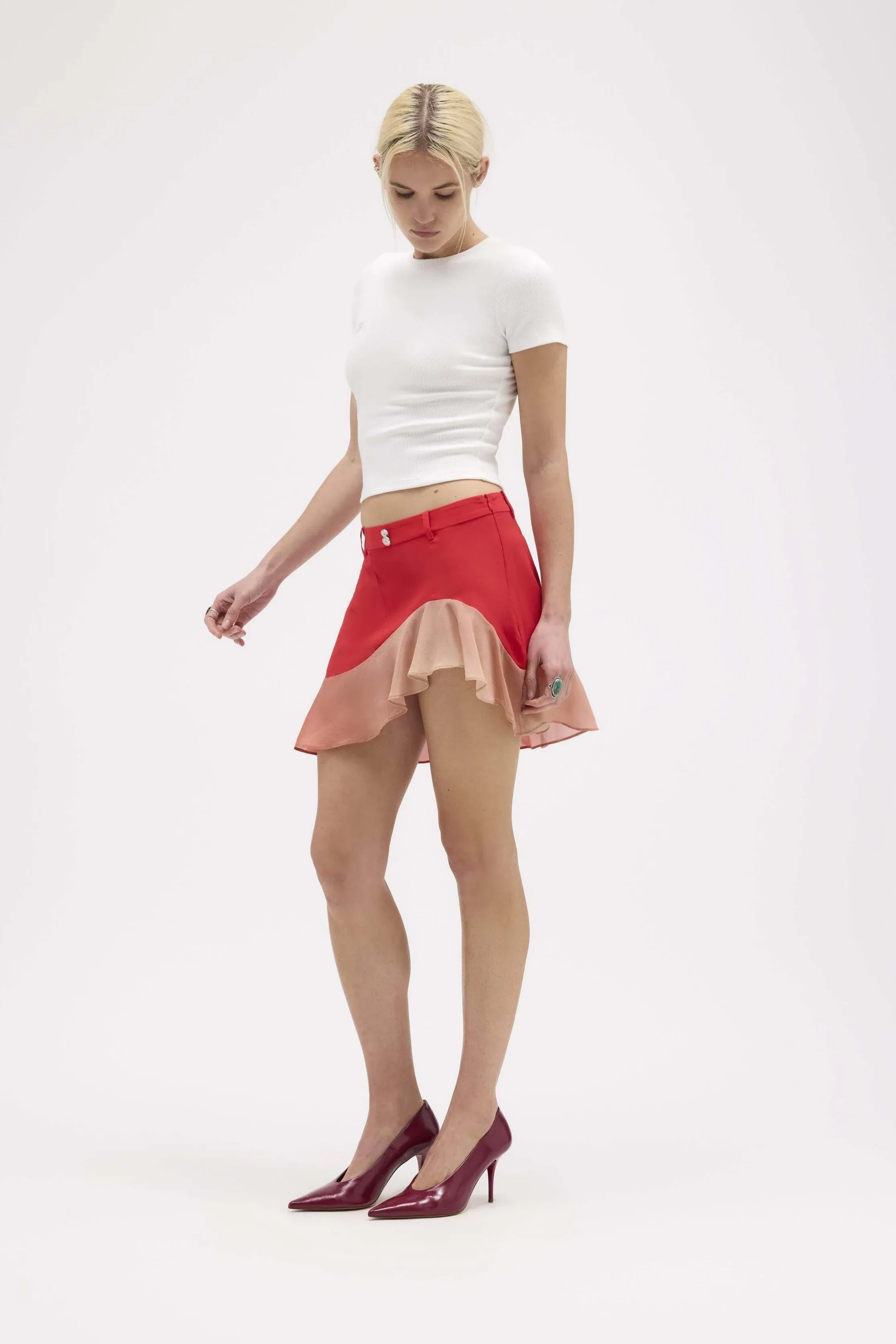 Cherry Frill Mini Skirt - MUMA WORLD