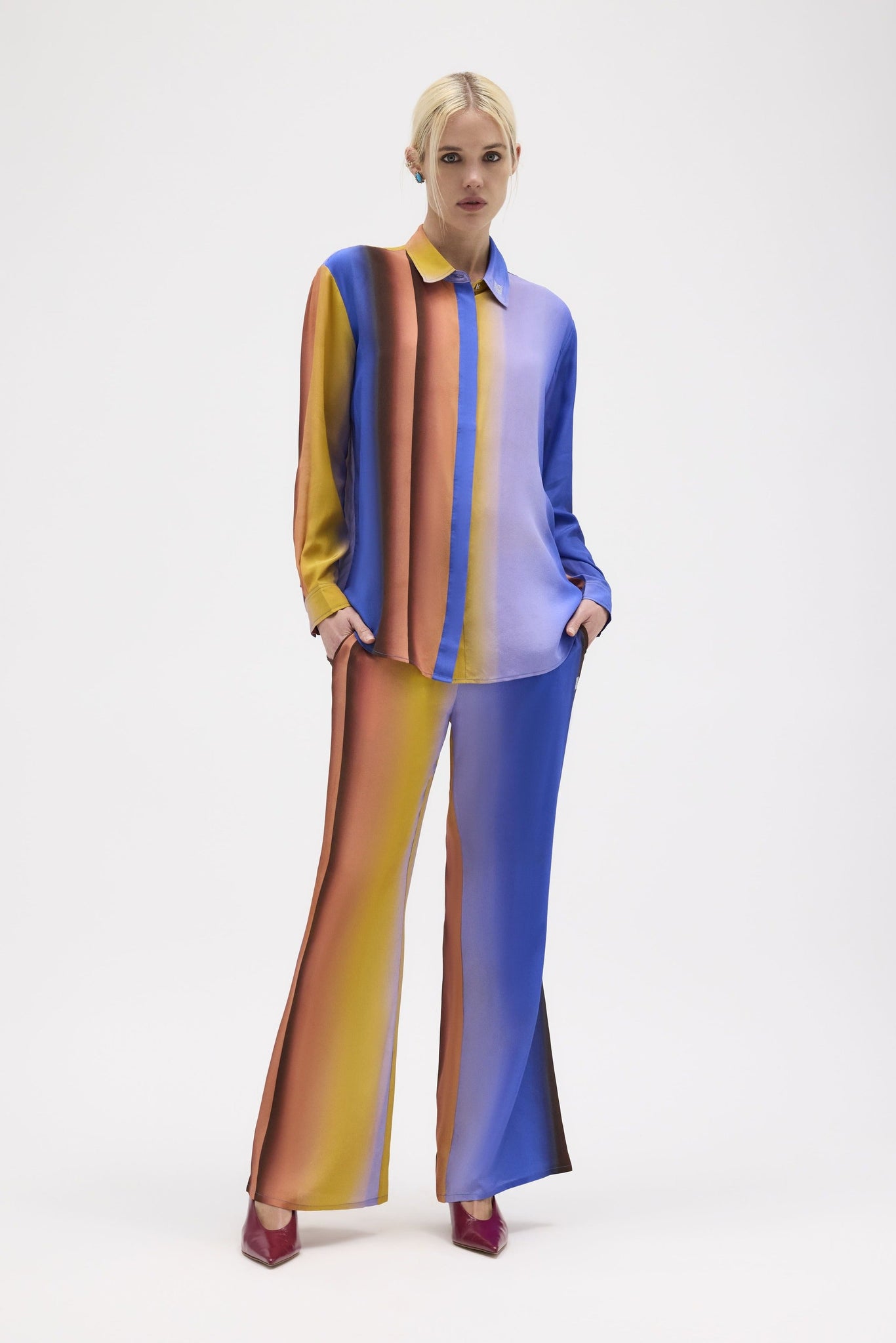 Nightfall Silk Chiffon Pants
