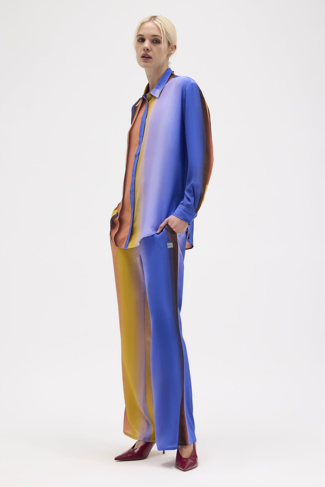 Nightfall Silk Chiffon Pants