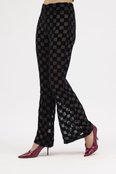 Pull&Bear straight leg check pants in burgundy | ASOS
