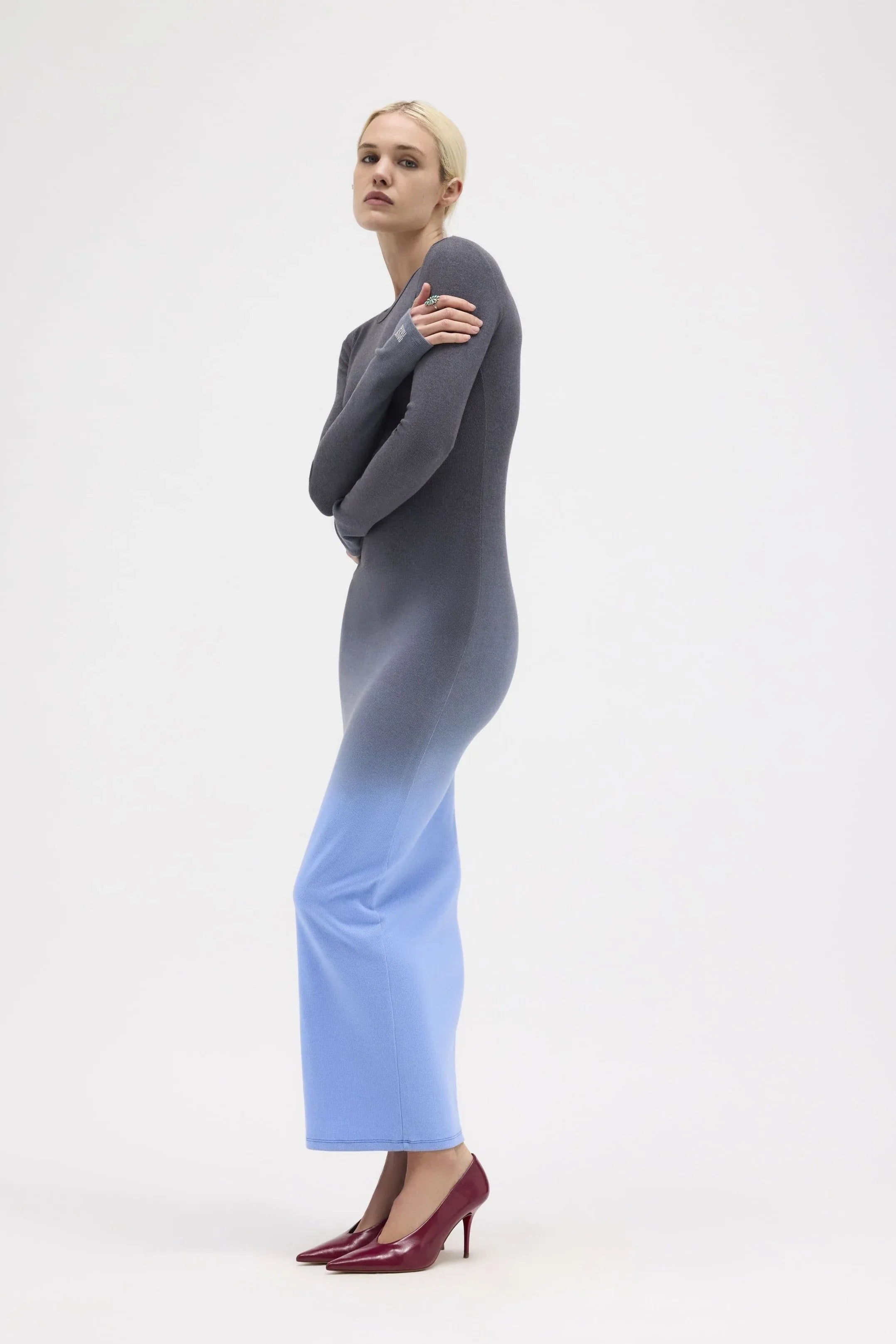 Nightfall Ribbed Long Sleeve Dress - MUMA WORLD