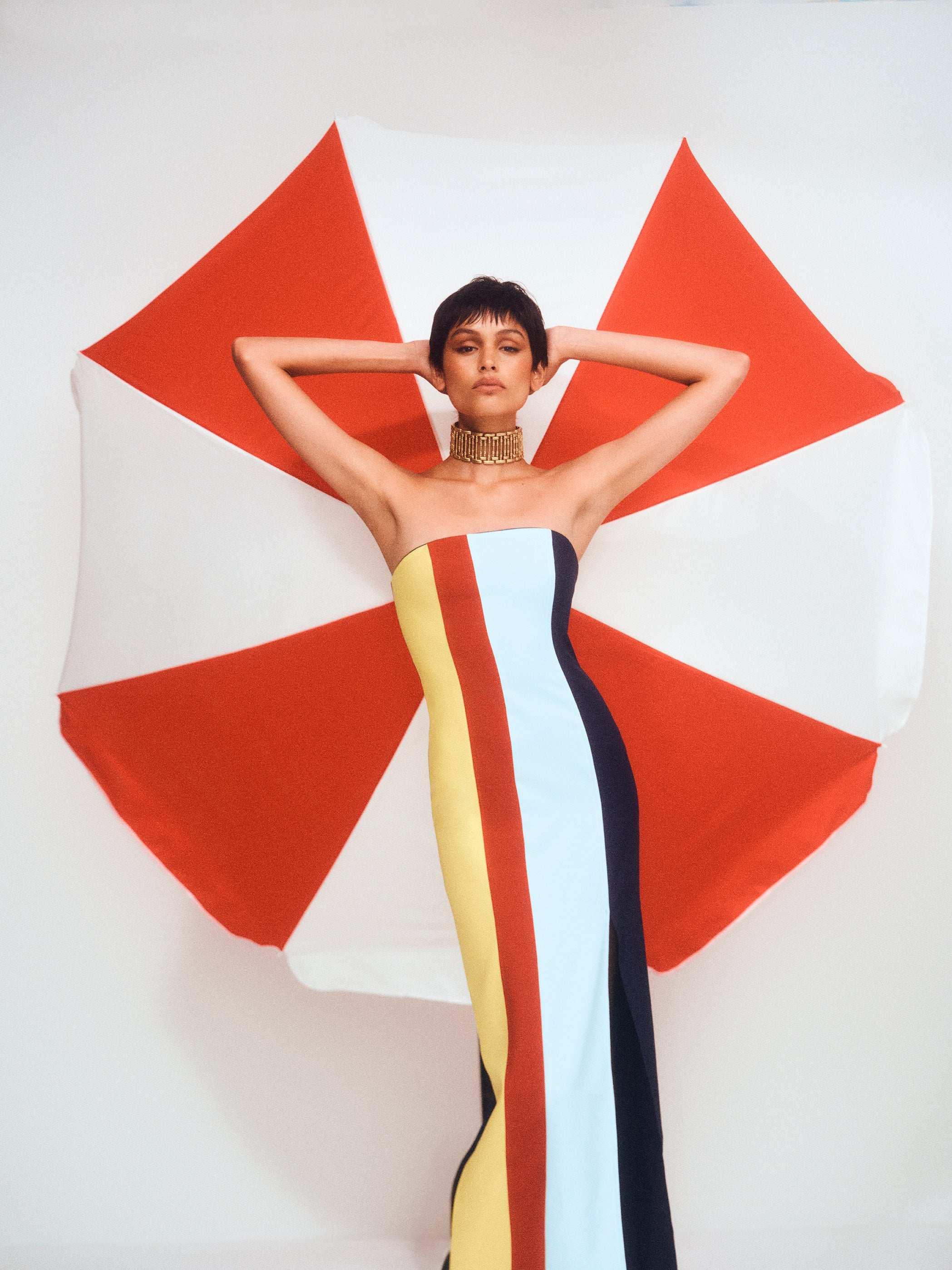 Panelwork Bandeau Dress - MUMA WORLD