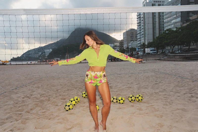 FLORAL CANOPY BEADED CROPPED SHIRT - MUMA WORLD