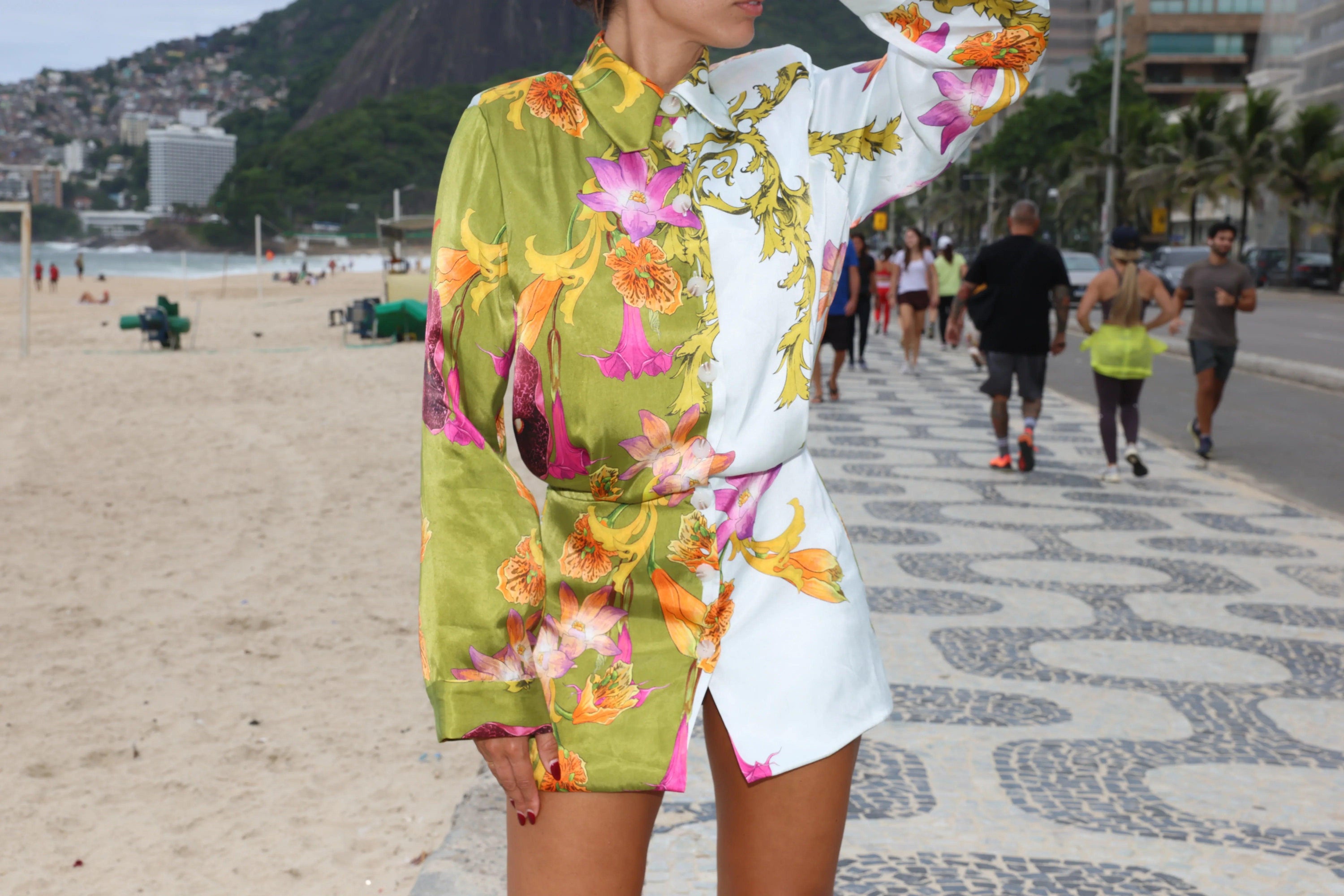 fashion world shirt dresses Peace Love World Perfect Fashion Tee Shirt Dress (Multi Palm,XXS