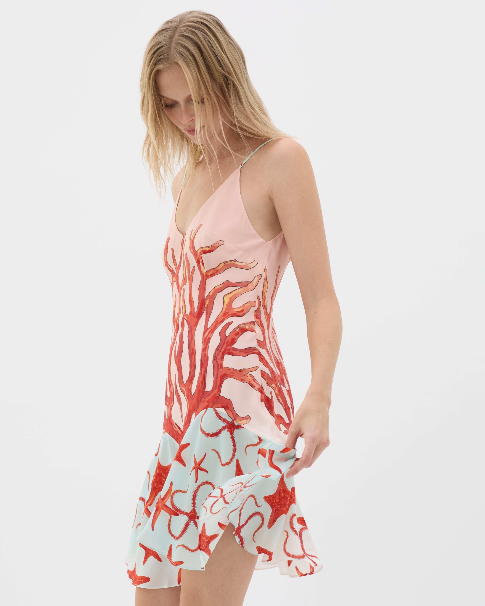 Coral Lyra Mini Dress - MUMA WORLD  Dress