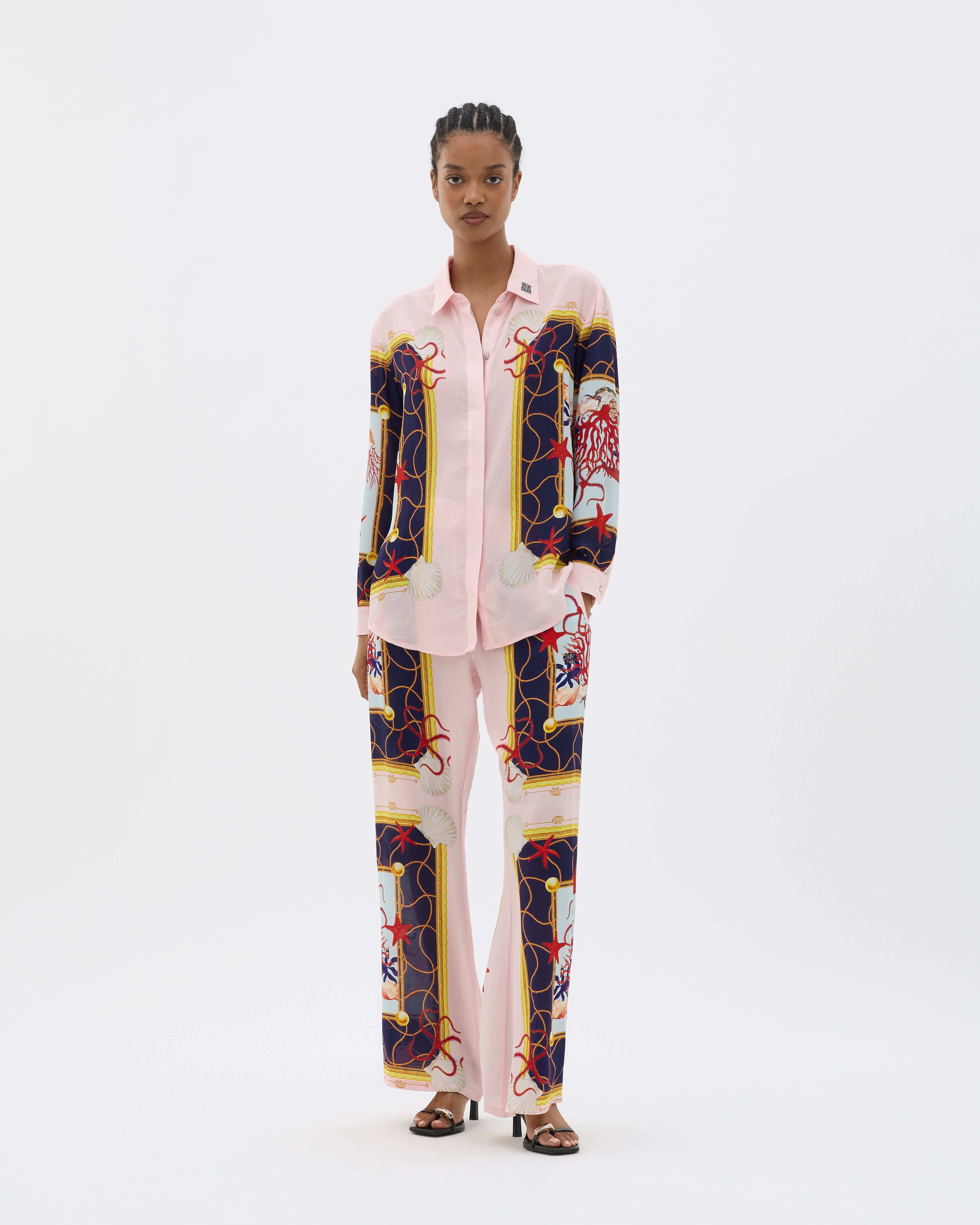 Coral Netting Long Sleeve Shirt - MUMA WORLD  Top