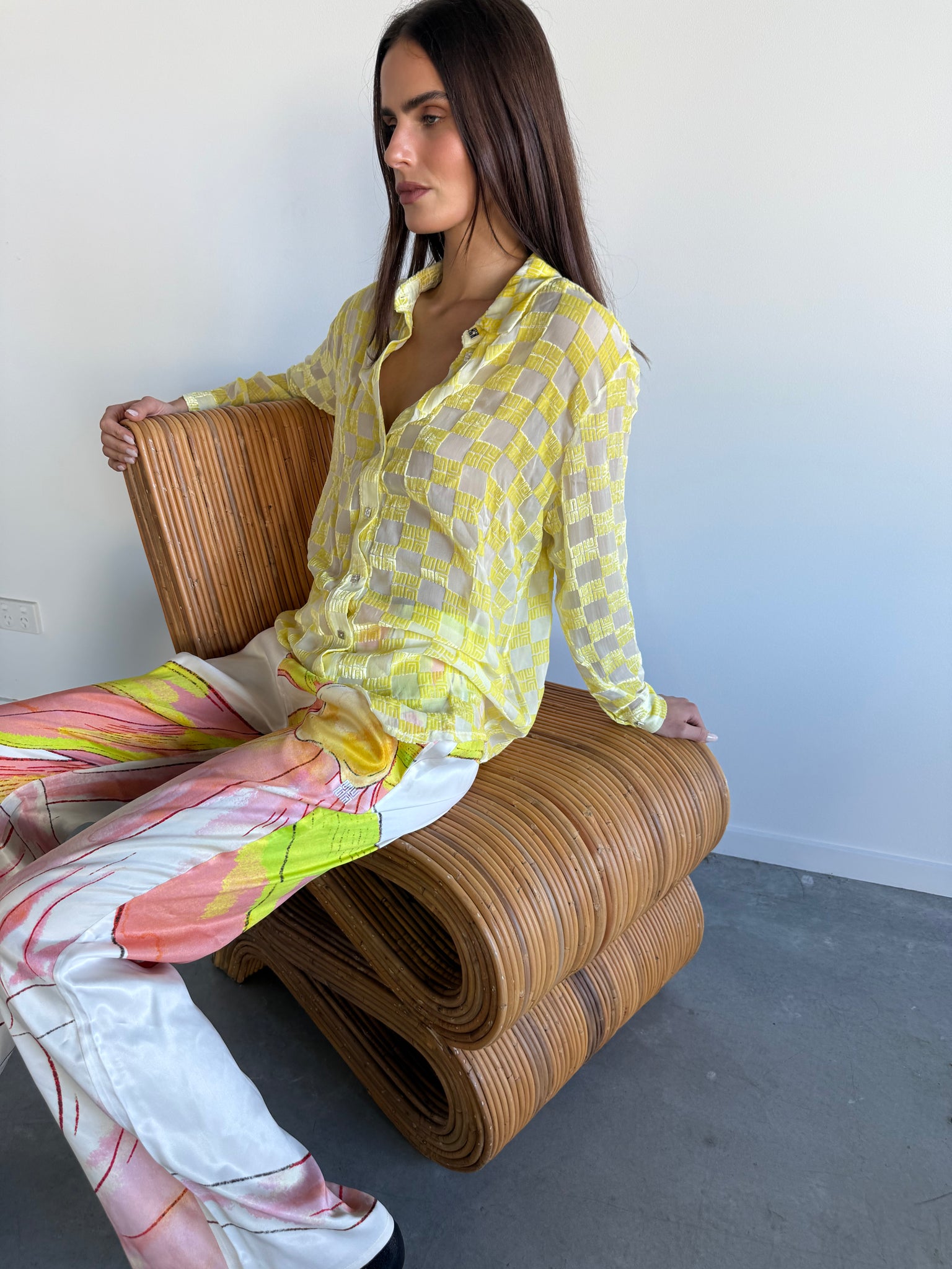 Yellow Velvet Shirt