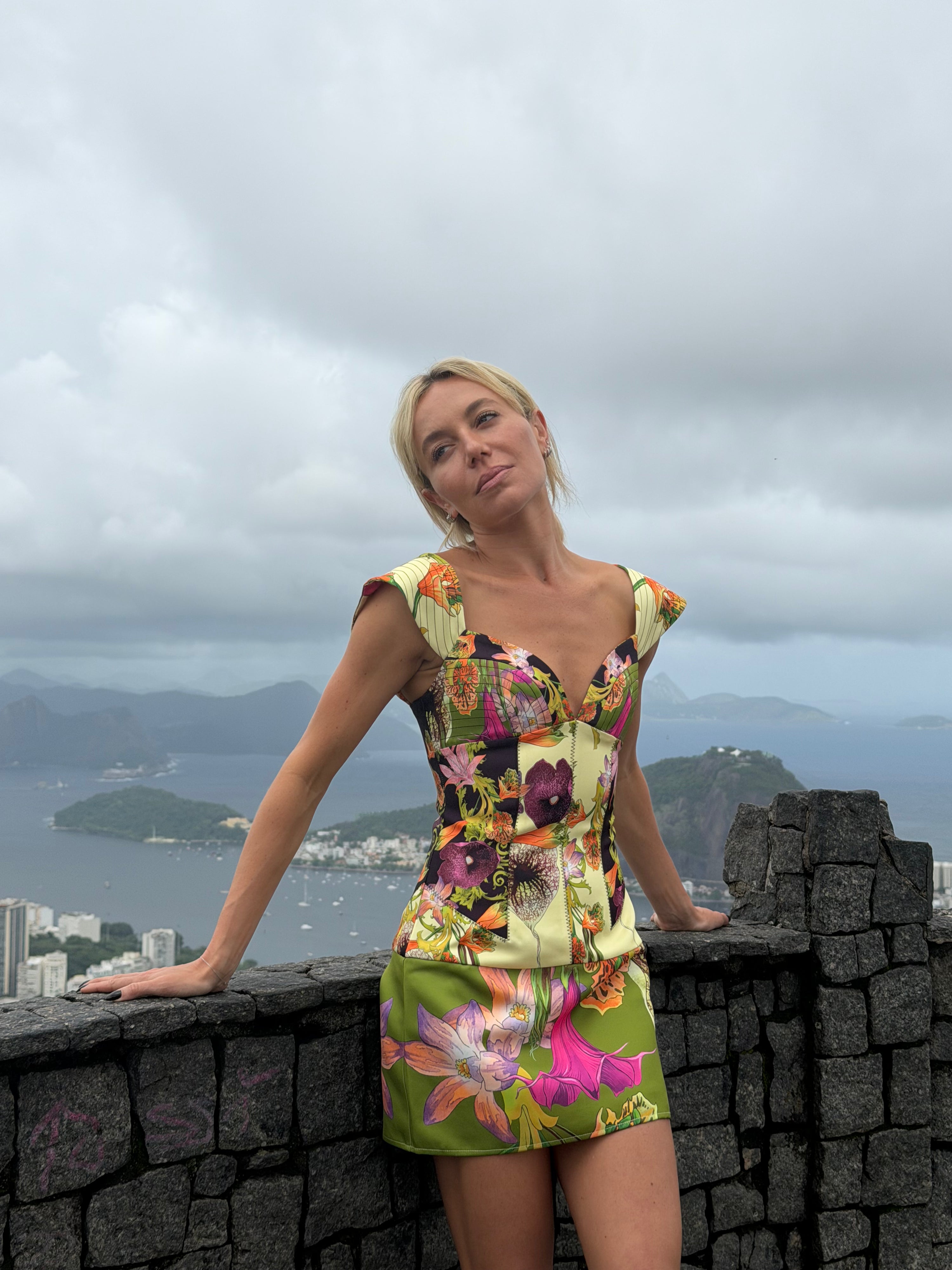 MIXED CANOPY CELINE MINI DRESS - MUMA WORLD