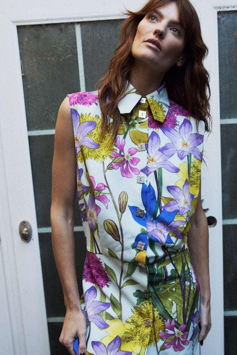 In The Garden Tailored Vest Dress - MUMA WORLD