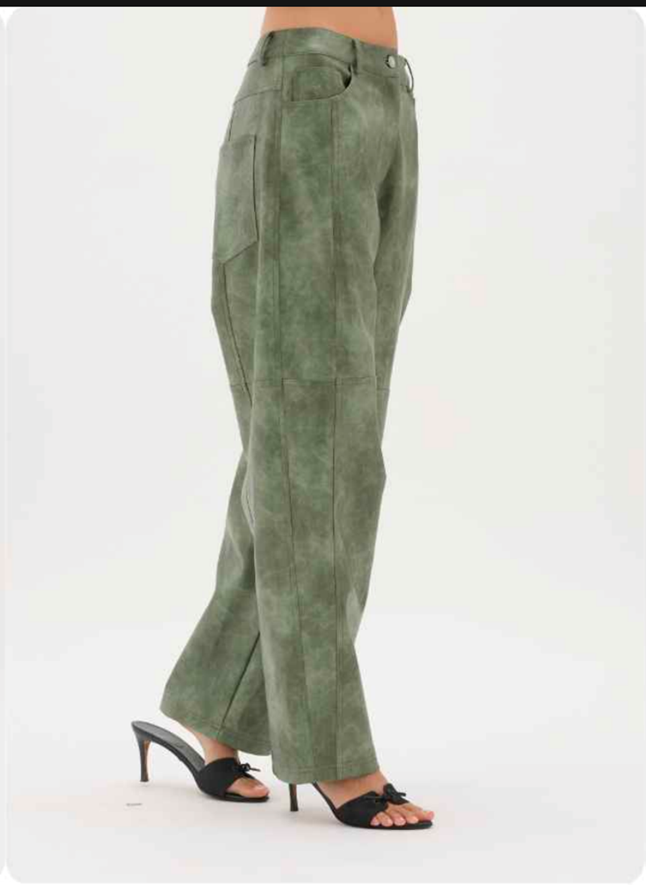 Sage Leather Mars Pant