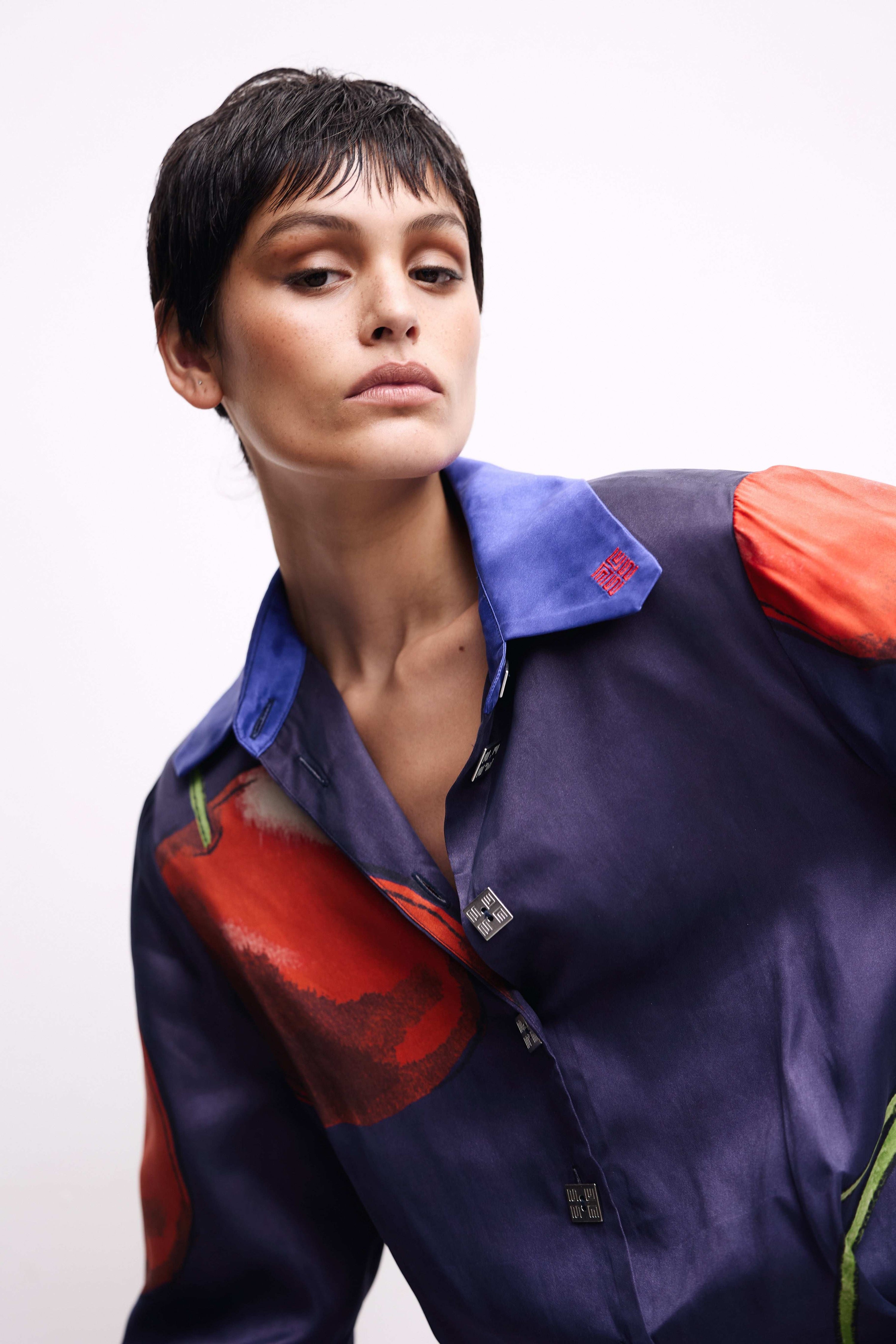 Night Cherry Shirt Dress - MUMA WORLD  Dress