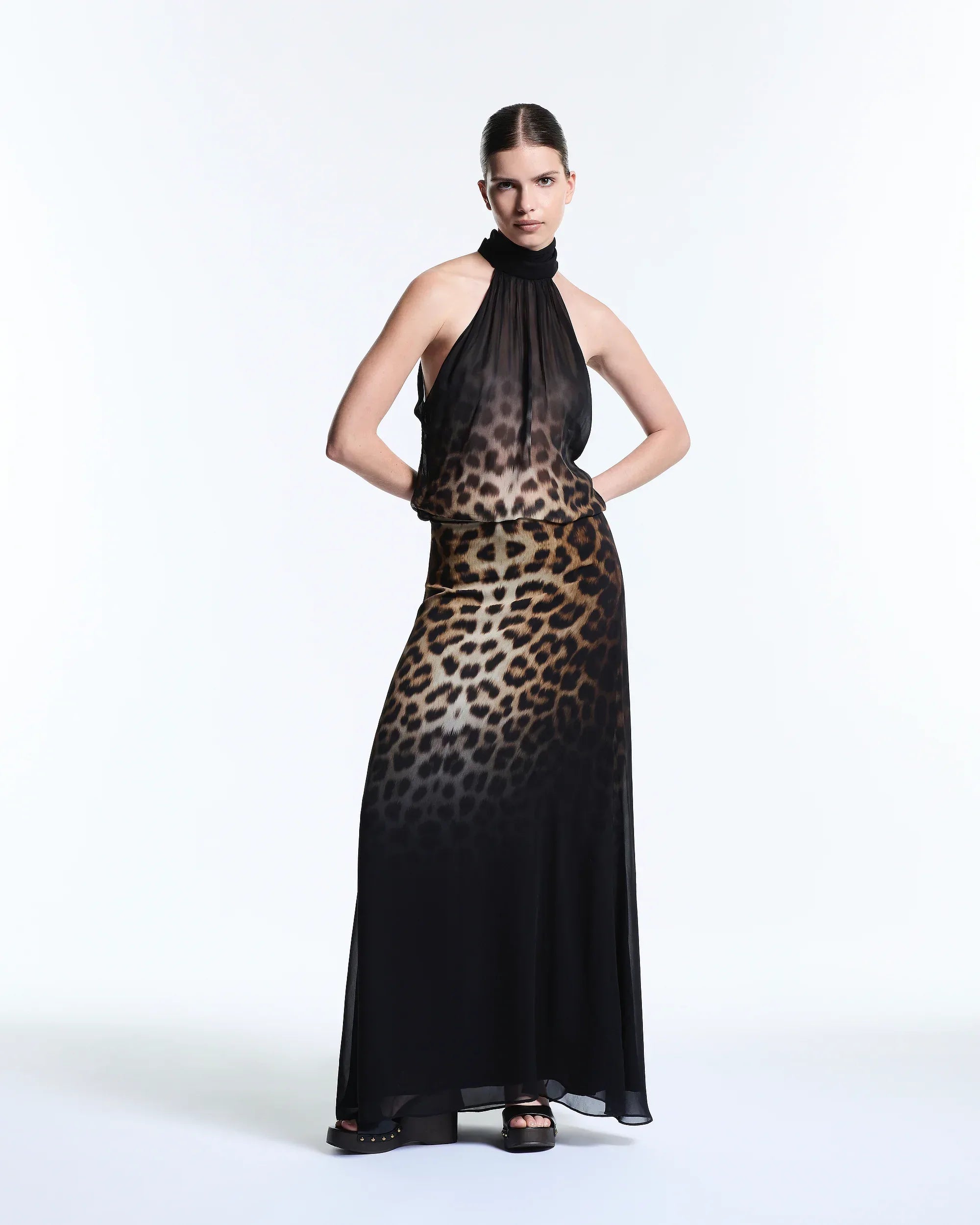 Barbary Leopard High Neck Top - MUMA WORLD