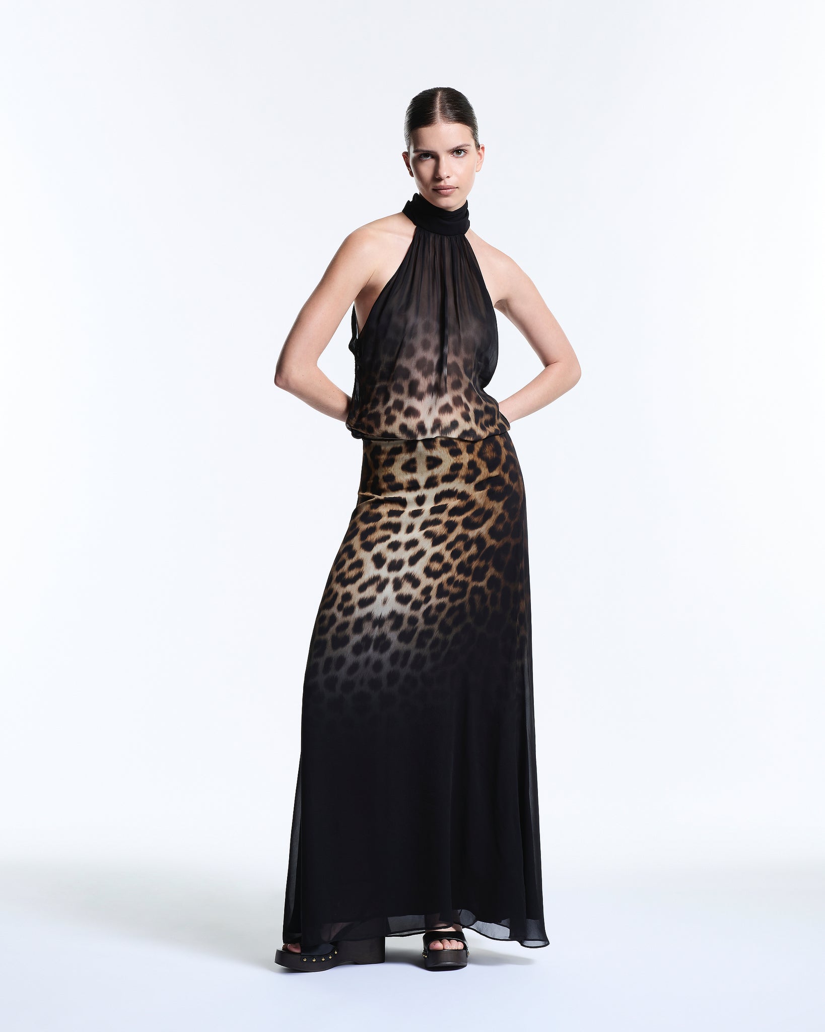 Barbary Leopard High Neck Top