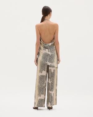 Nile Python Draped Halter Top