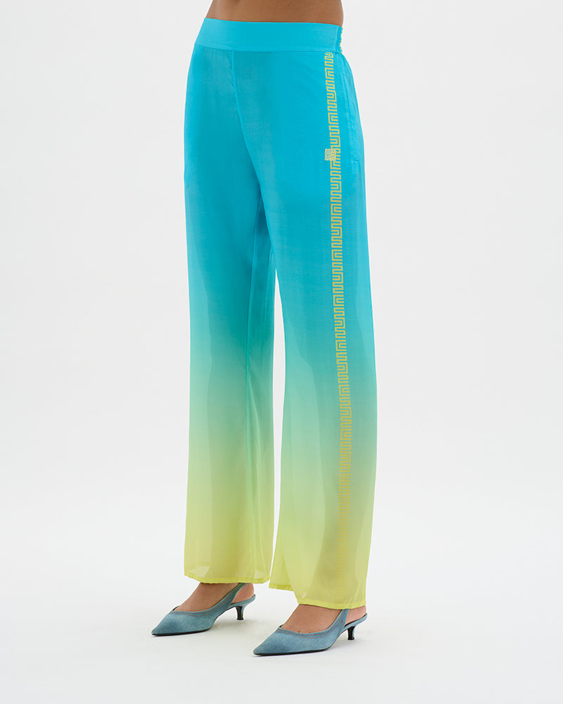 Silk Chiffon Eden Contrast Pants