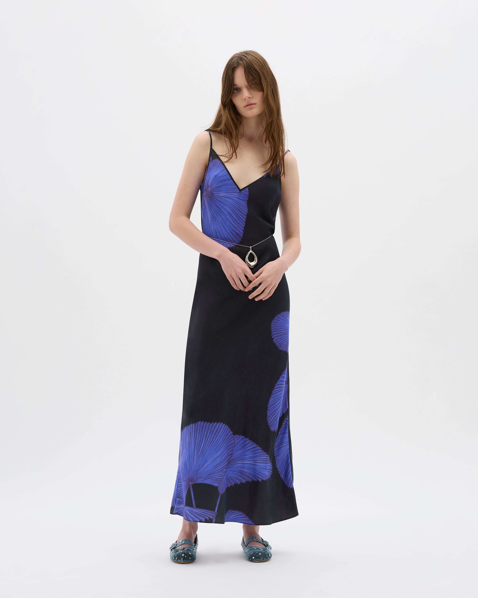 Yin Night Palms Maxi Dress