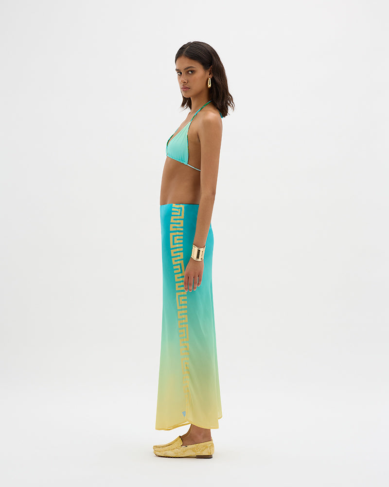 Silk Chiffon Eden Contrast Skirt