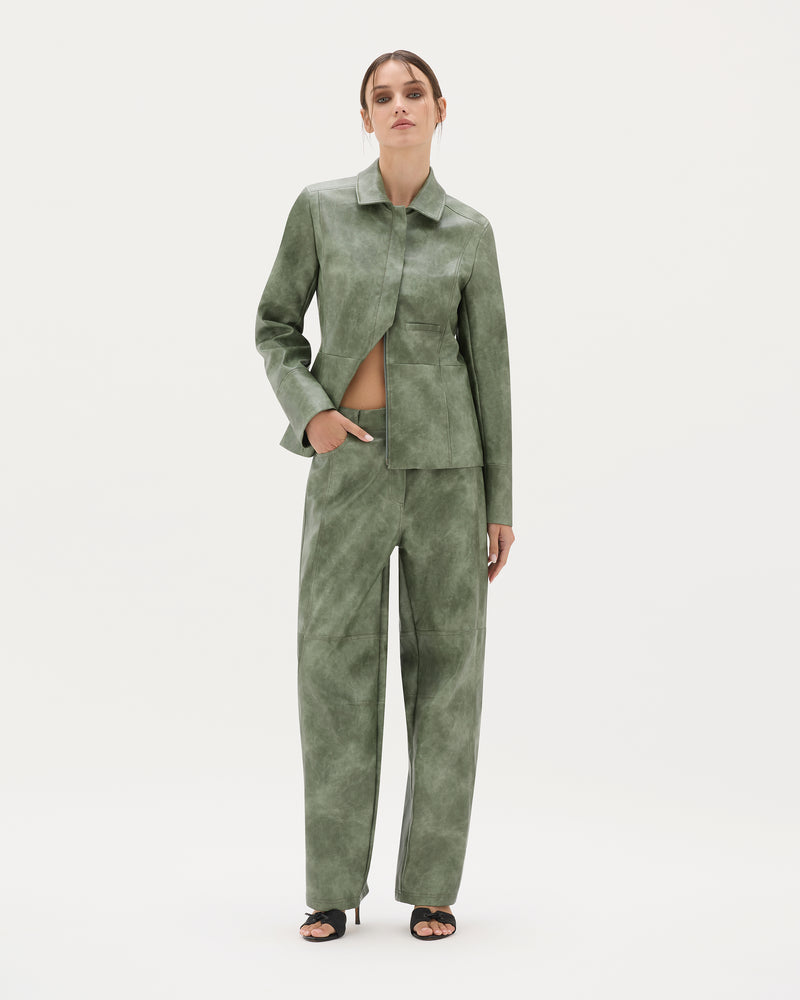 Sage Leather Mars Pant