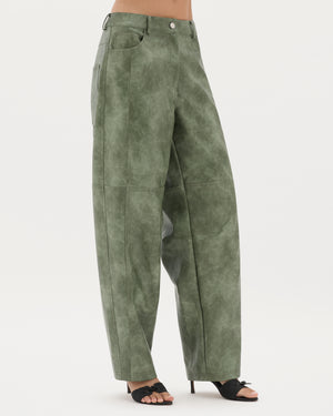 Sage Leather Mars Pant