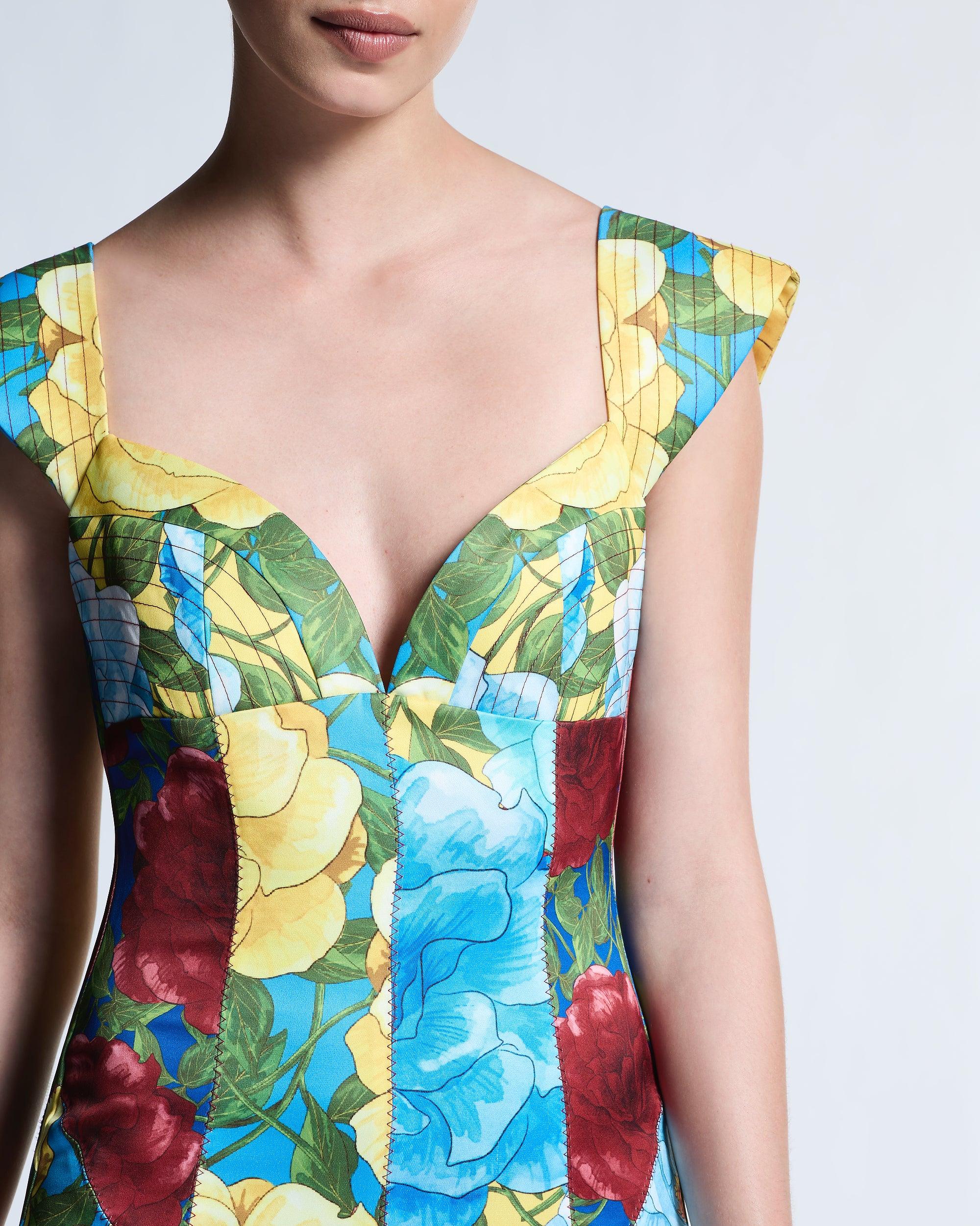 Mixed Floral Celine Dress - MUMA WORLD