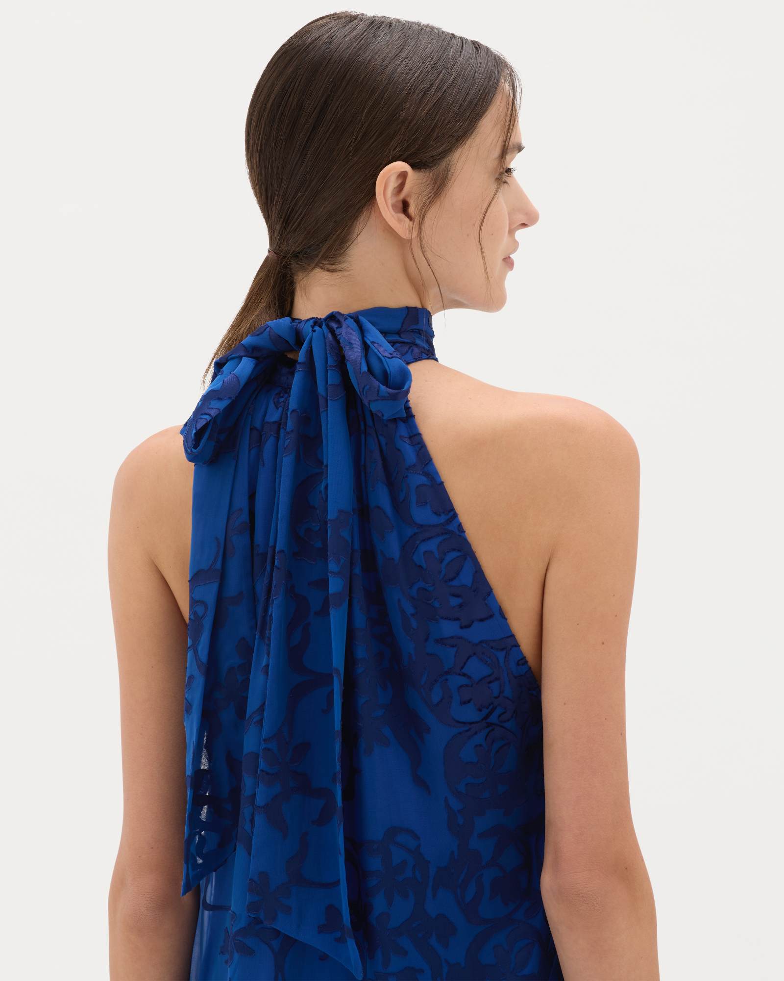 Sapphire Burnout High Neck Top