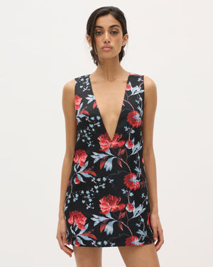 Noche Alma V Neck Electra Dress