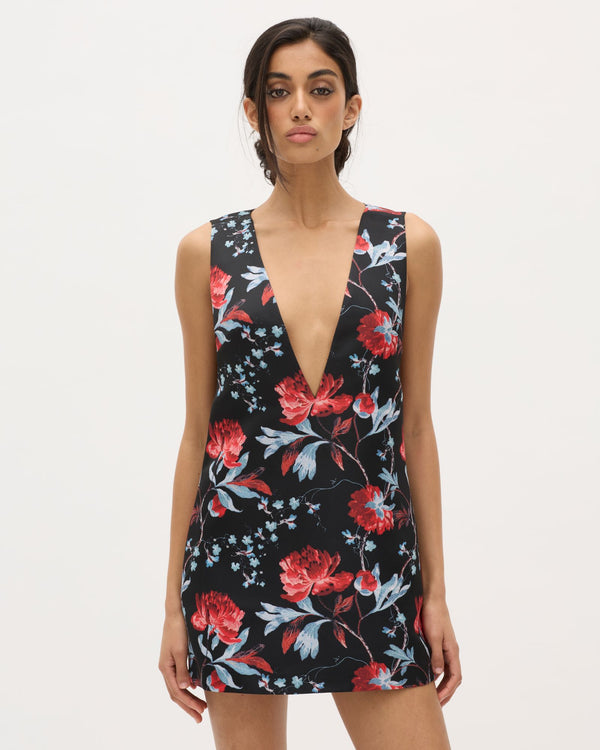 Noche Alma V Neck Electra Dress