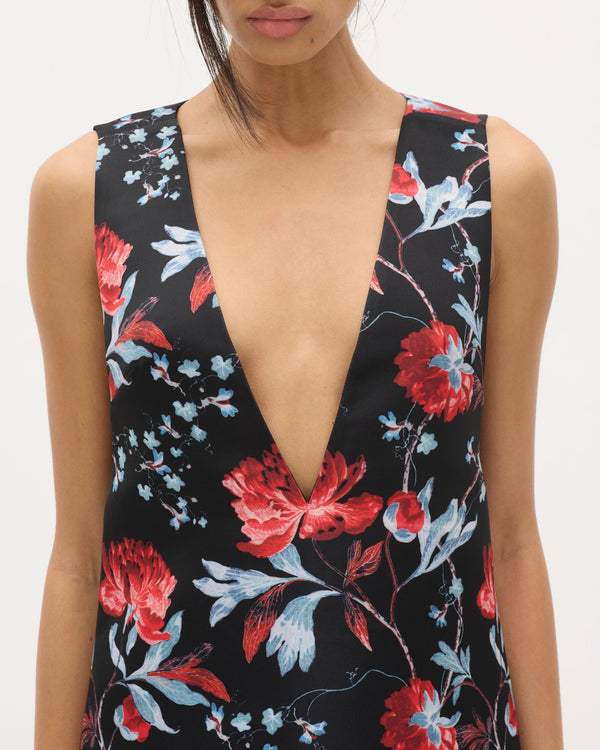 Noche Alma V Neck Electra Dress