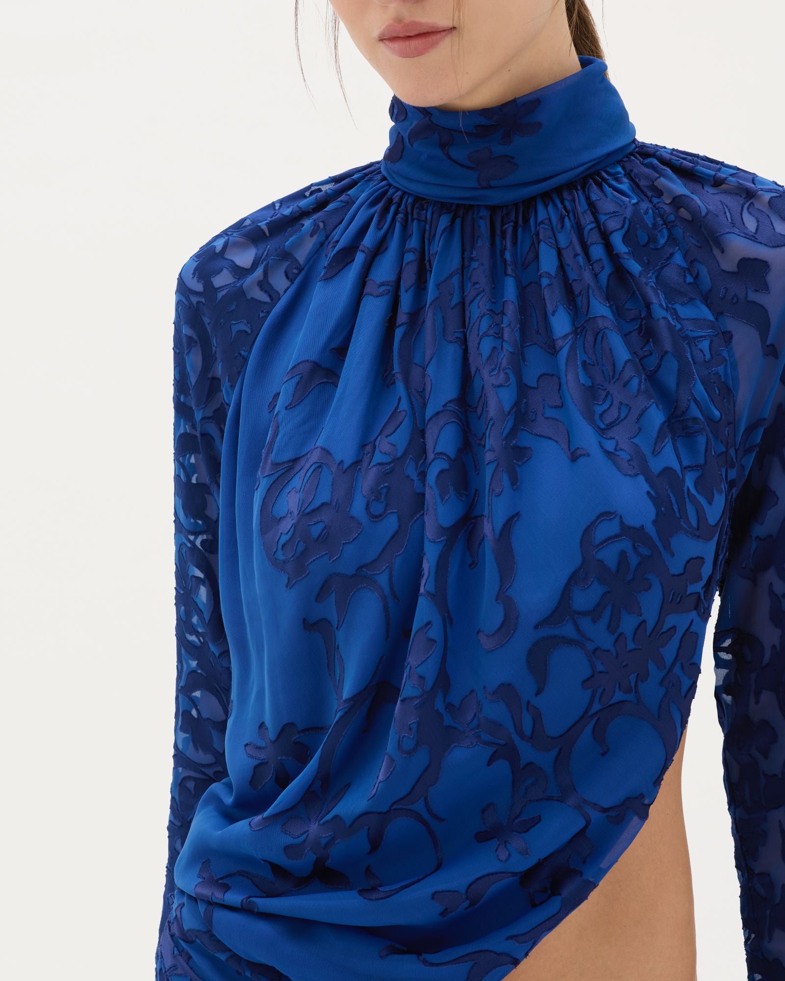 Sapphire Burnout Zhou Maxi Dress