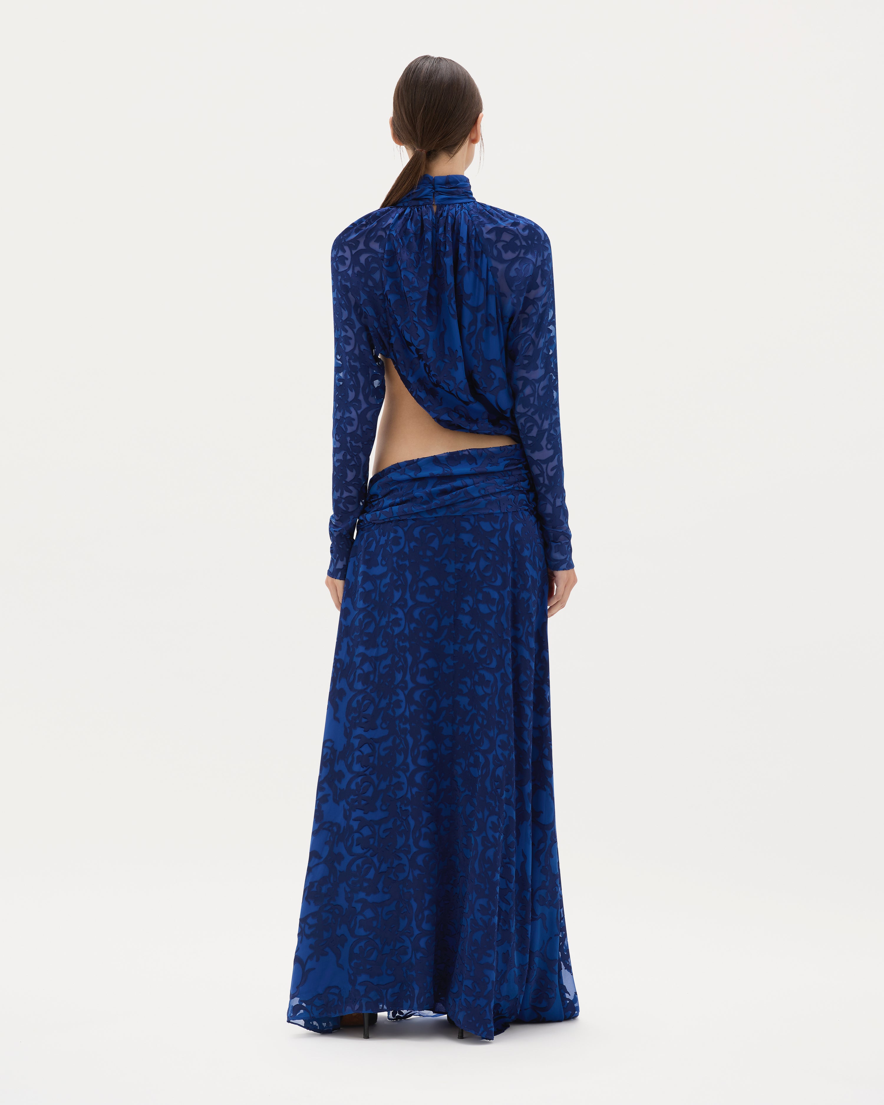 Sapphire Burnout Zhou Maxi Dress