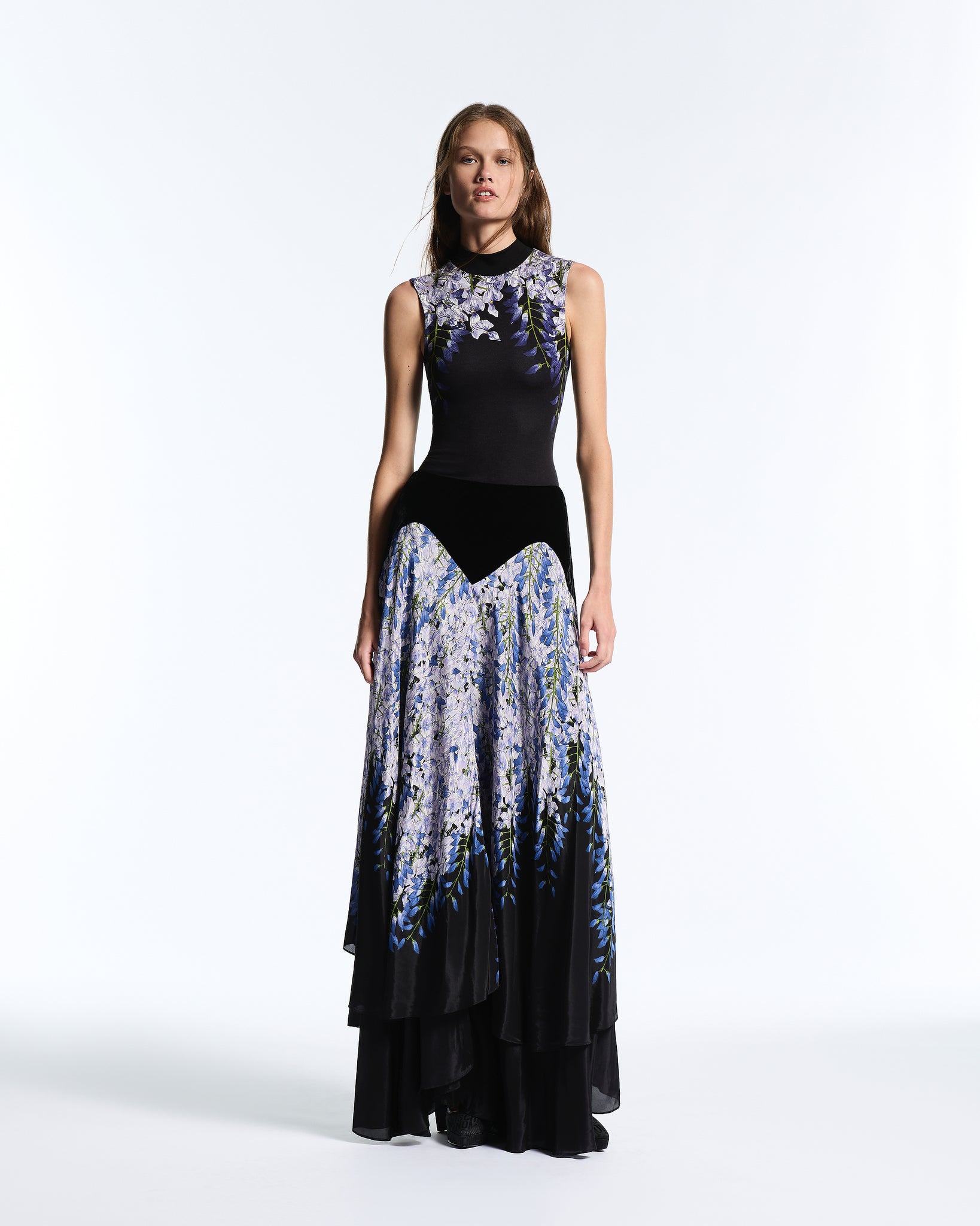 Wisteria Jersey High Neck Top