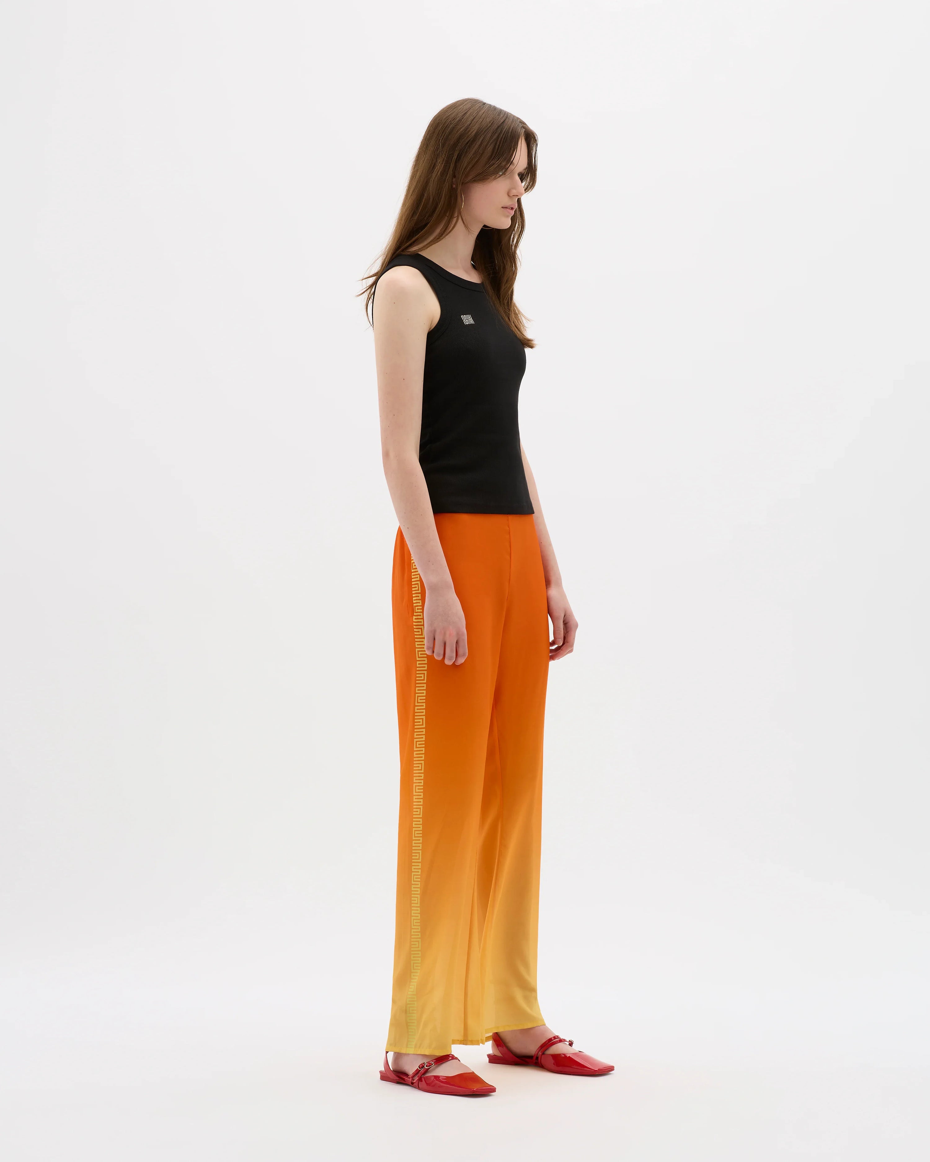 Yin Black Ribbed Singlet - MUMA WORLD